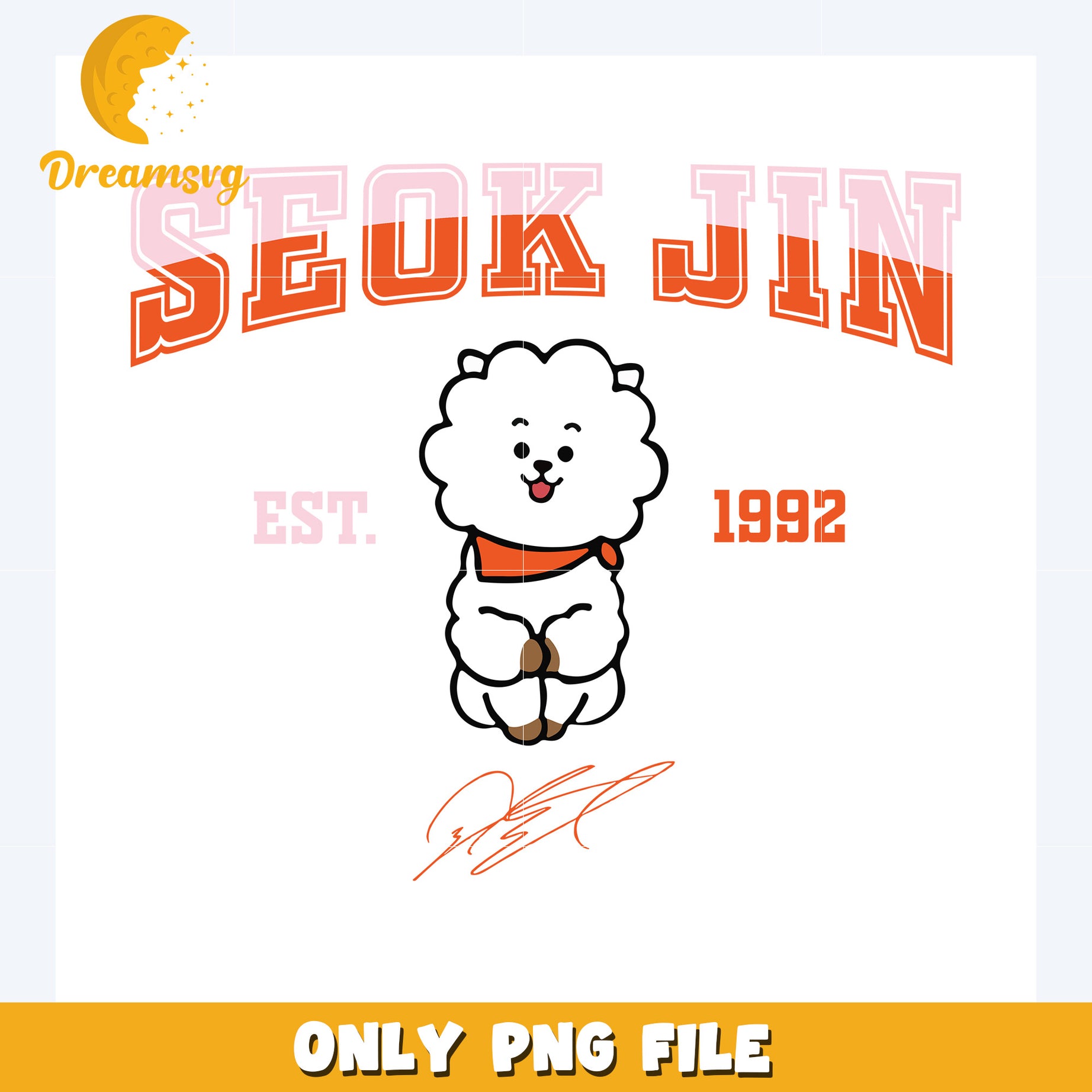 Seok jin bts mascot png, bts mascot png, bt21 characters png