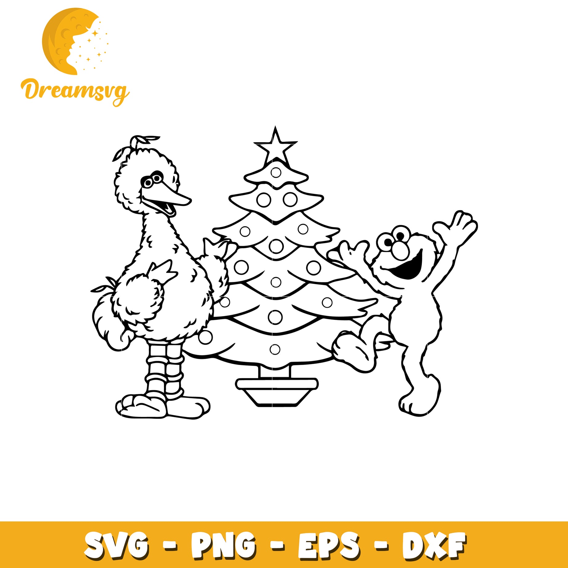 Sesame Street Christmas SVG Cut File