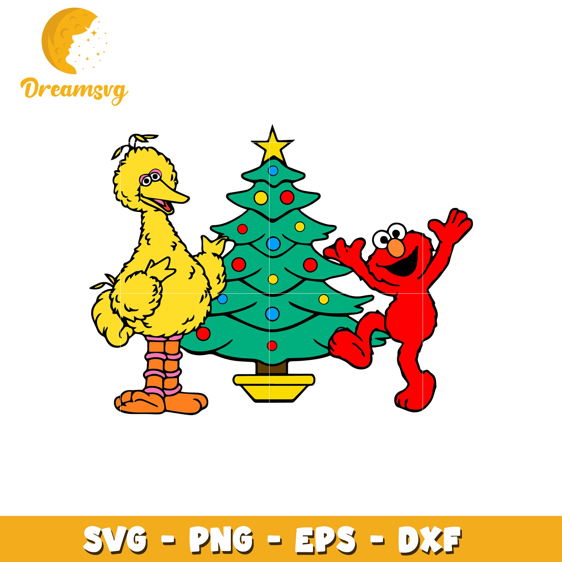 Sesame Street Christmas SVG PNG EPS DXF