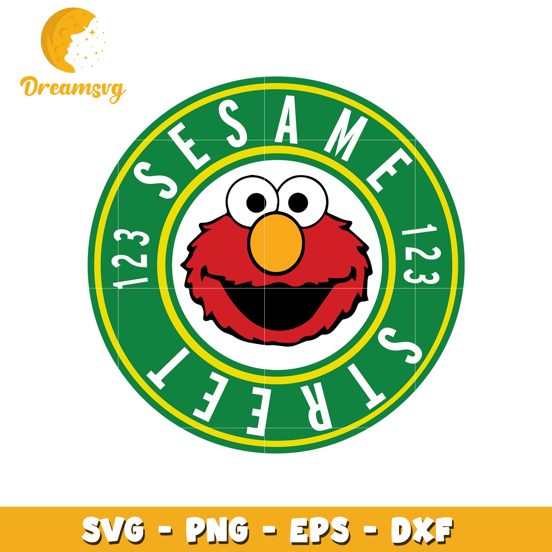 Sesame Street SVG Elmo 123 PNG EPS DXF