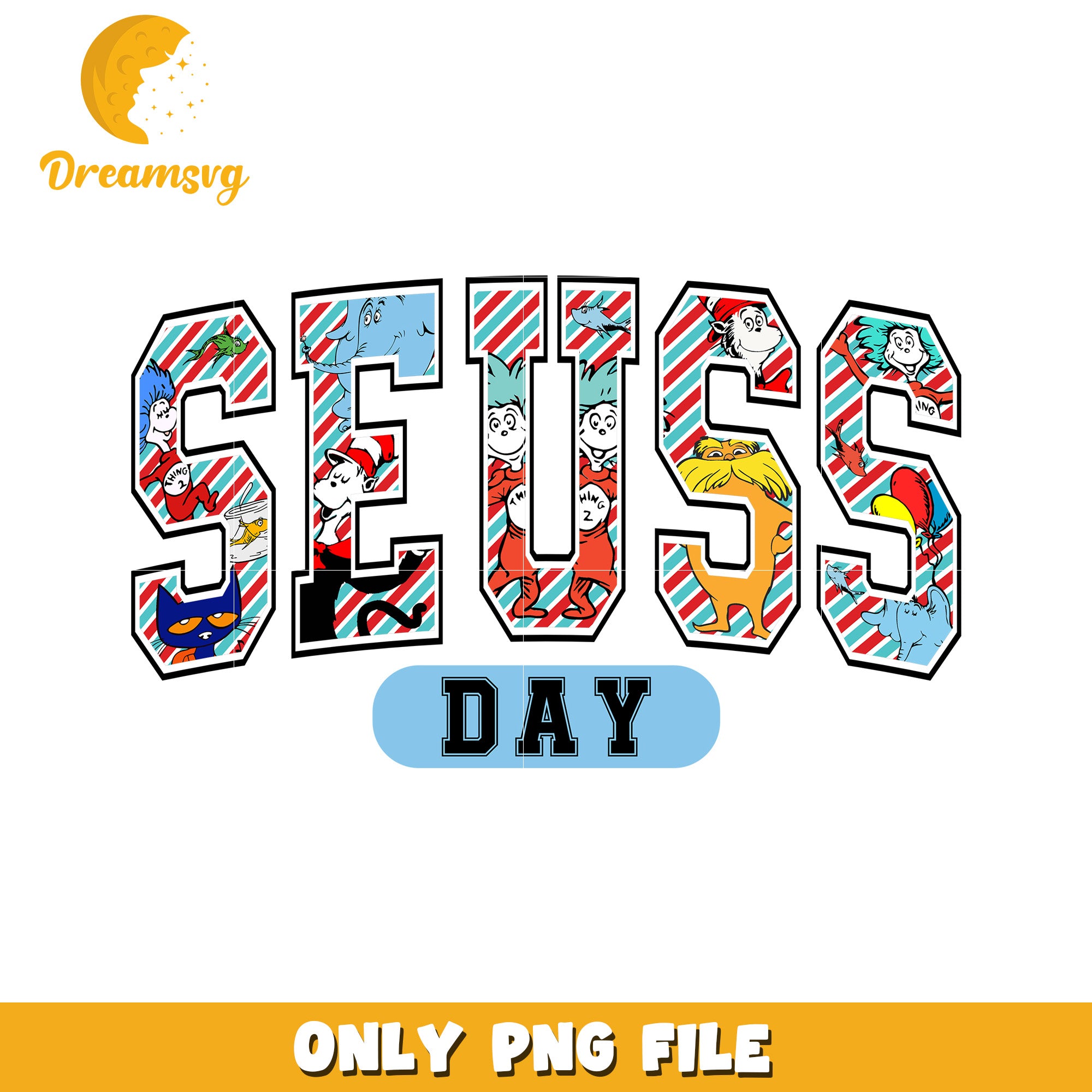 Seuss Day PNG Design Printable