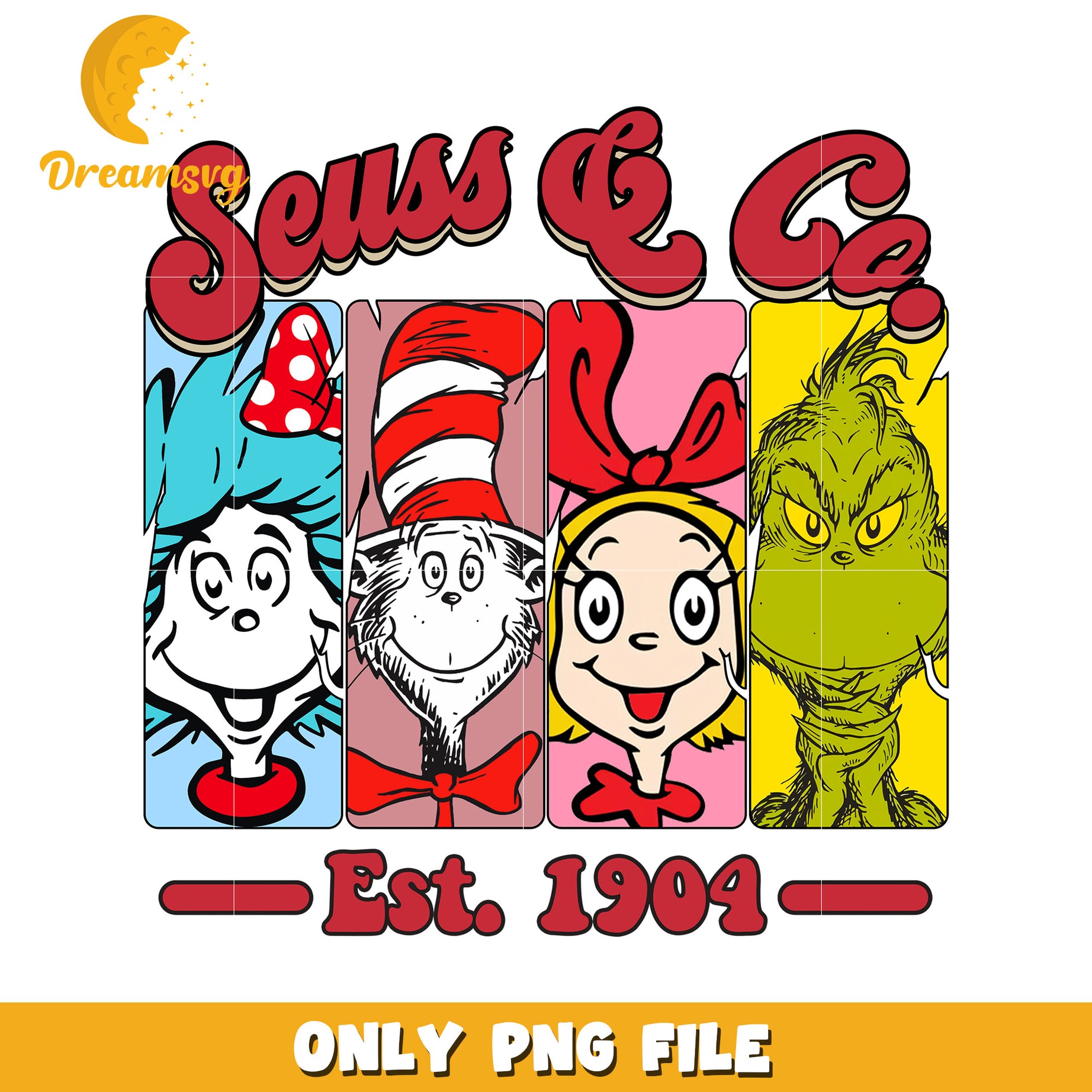 Seuss and co est 1904 png, dr seuss png, Seuss and co png