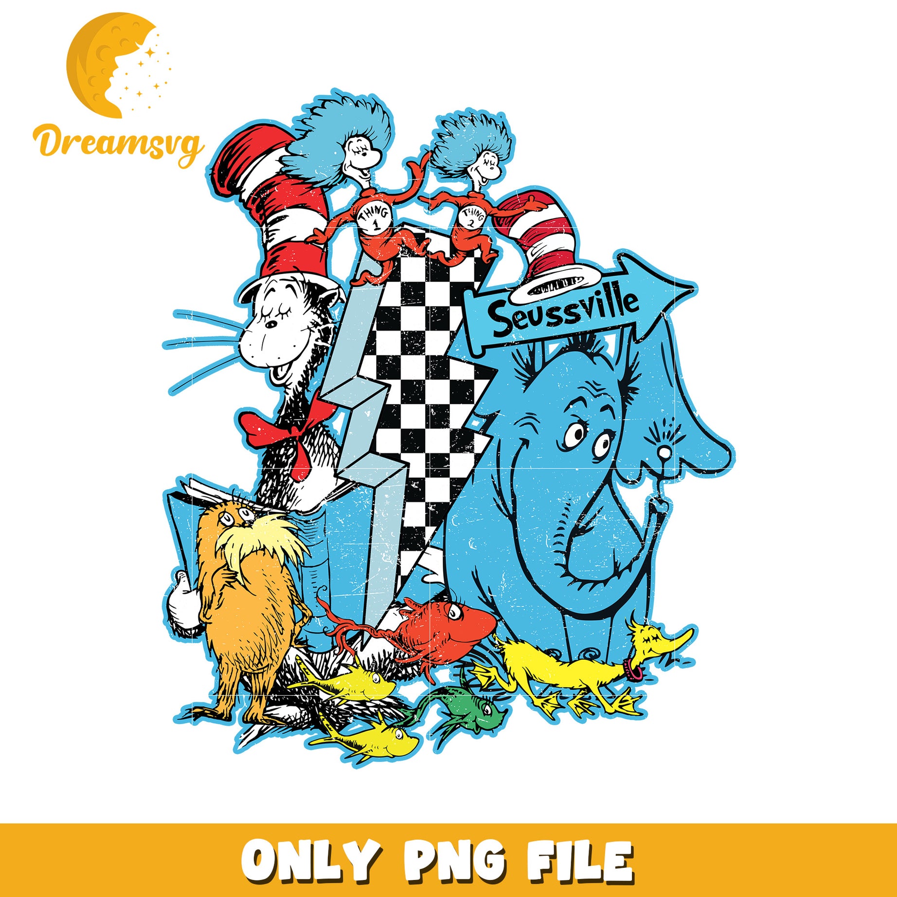 Seussville Characters PNG Sublimation