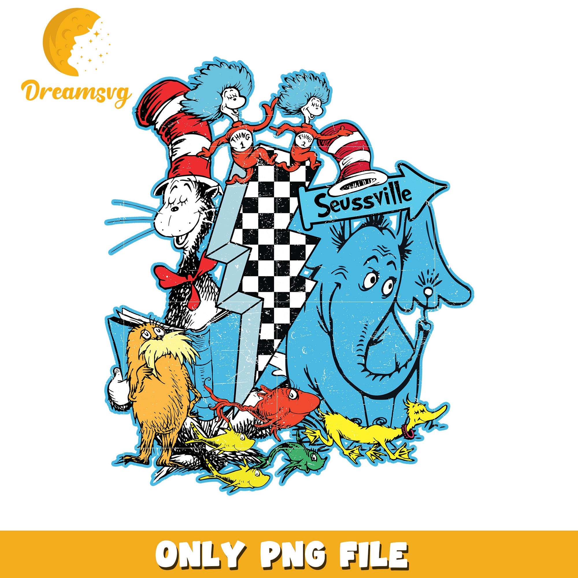 Seussville Characters PNG Sublimation