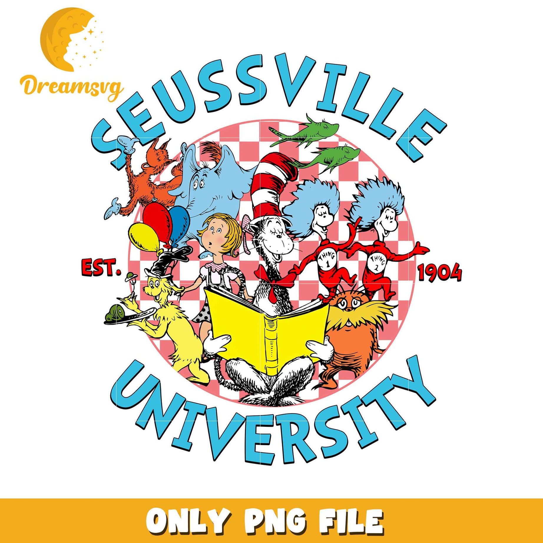 Seussville University Fun Graphic PNG File for Kids