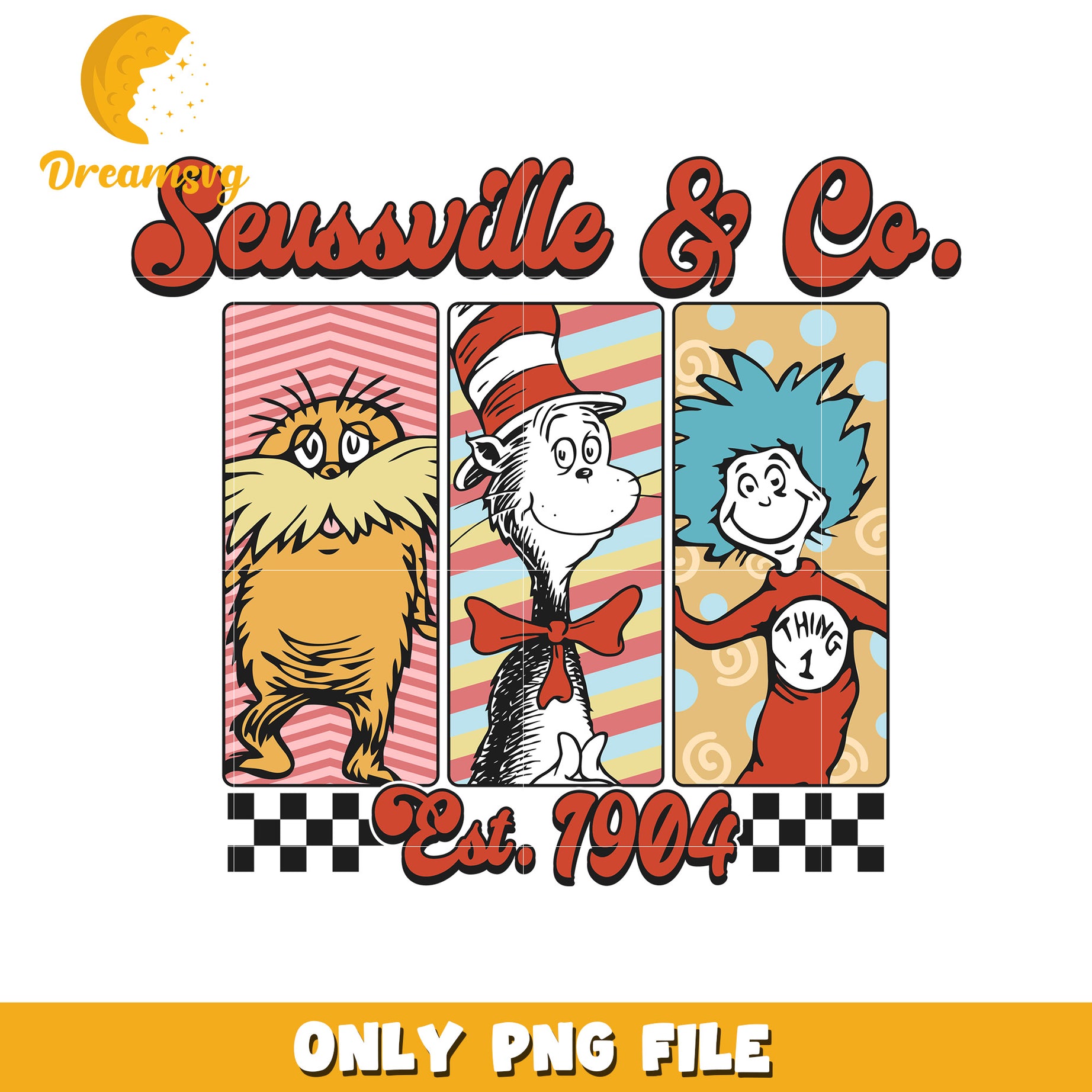 Seussville & Co PNG Sublimation Design