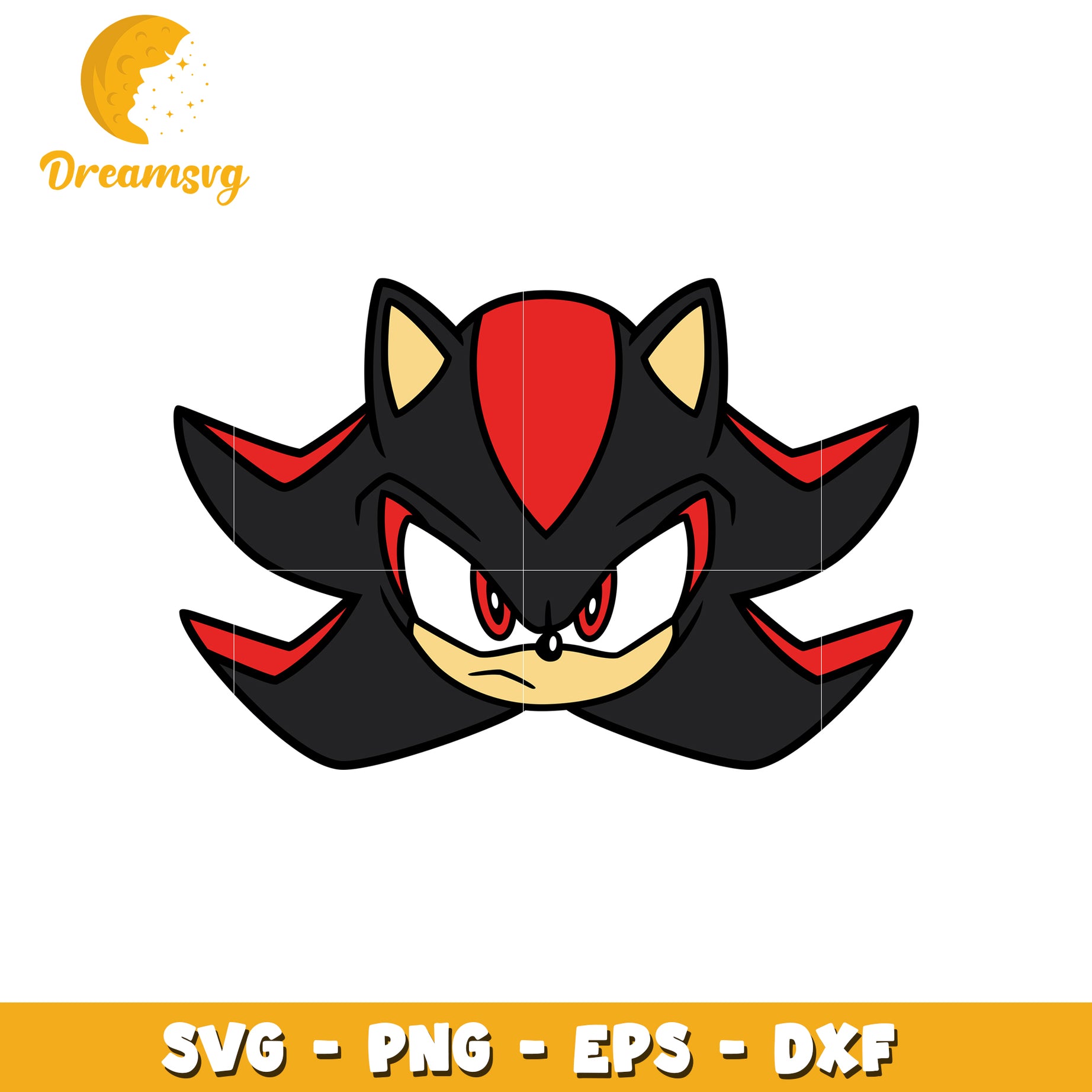 Shadow the Hedgehog SVG Cut File