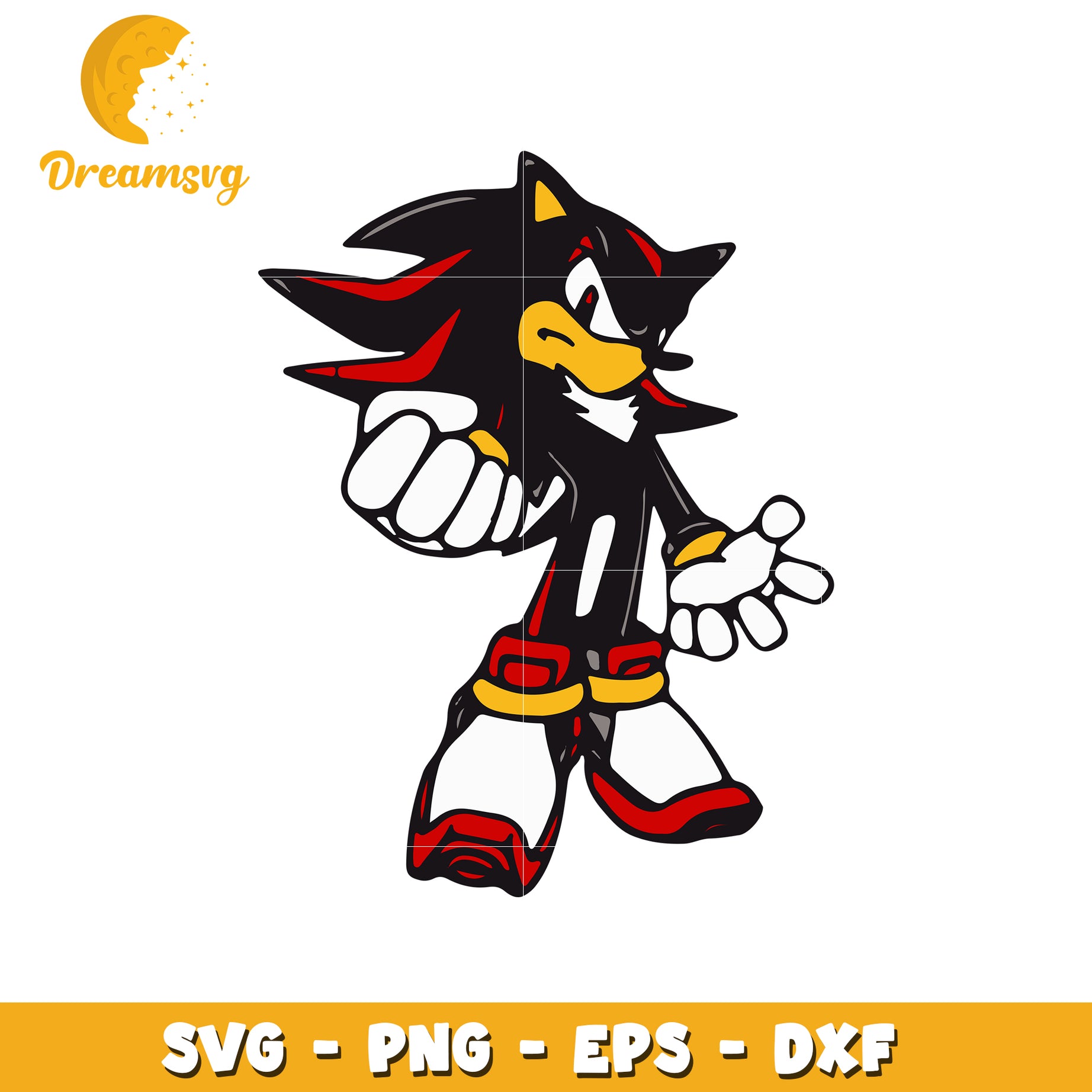 Shadow the Hedgehog SVG PNG EPS DXF Files