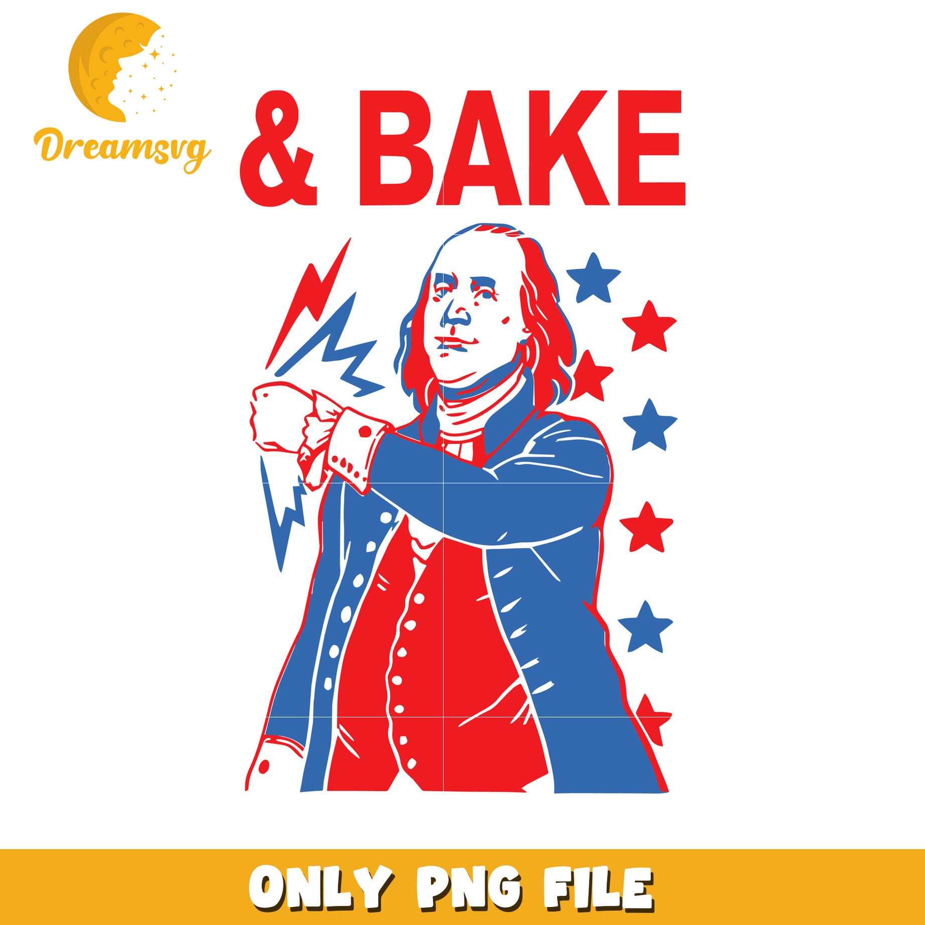 Shake and bake png, funny cooking phrase png, red white and blue png