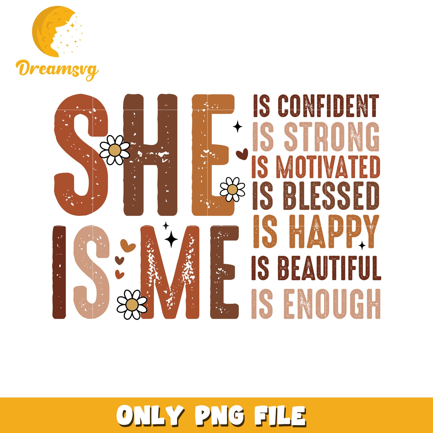 She Is Strong PNG Printable