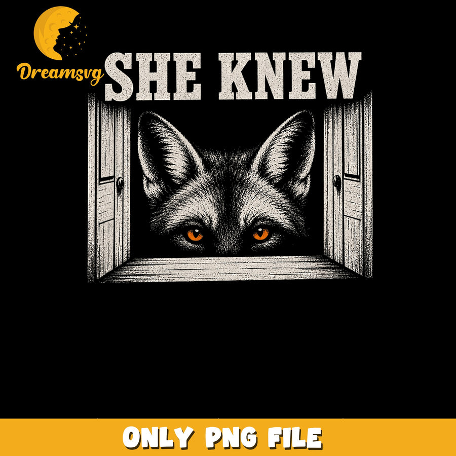 She Knew Fox PNG, Mystical Design, Animal Art PNG