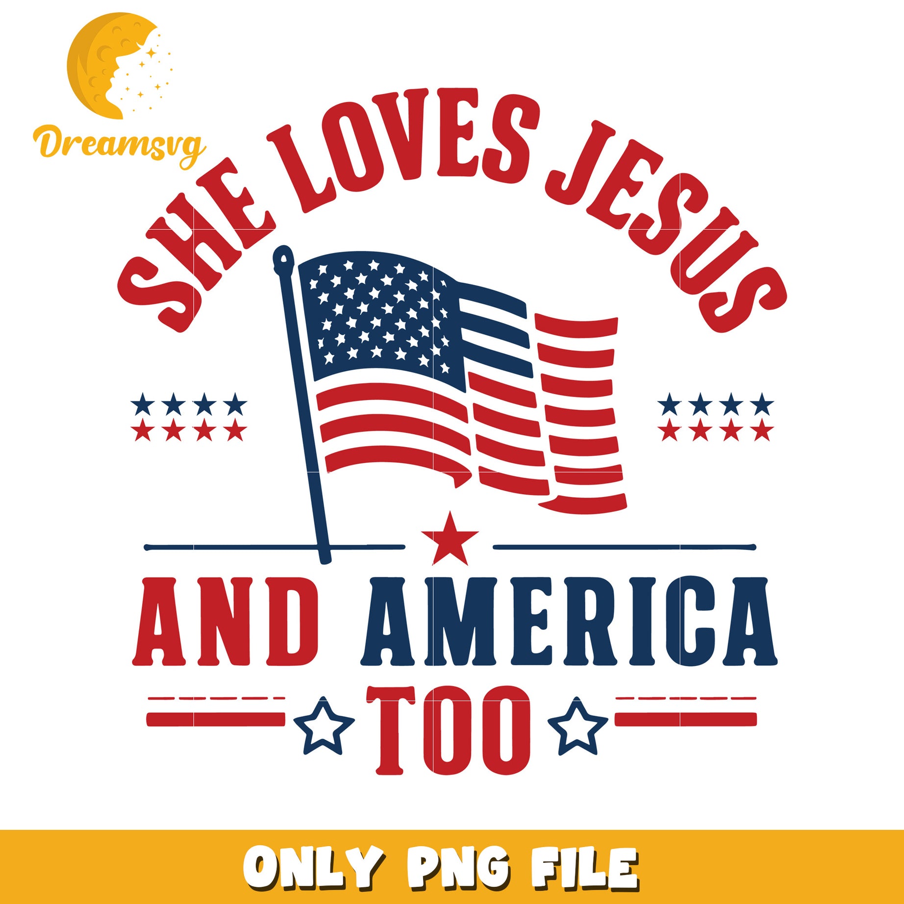 She love jesus and american too png, american too png, patriotic png