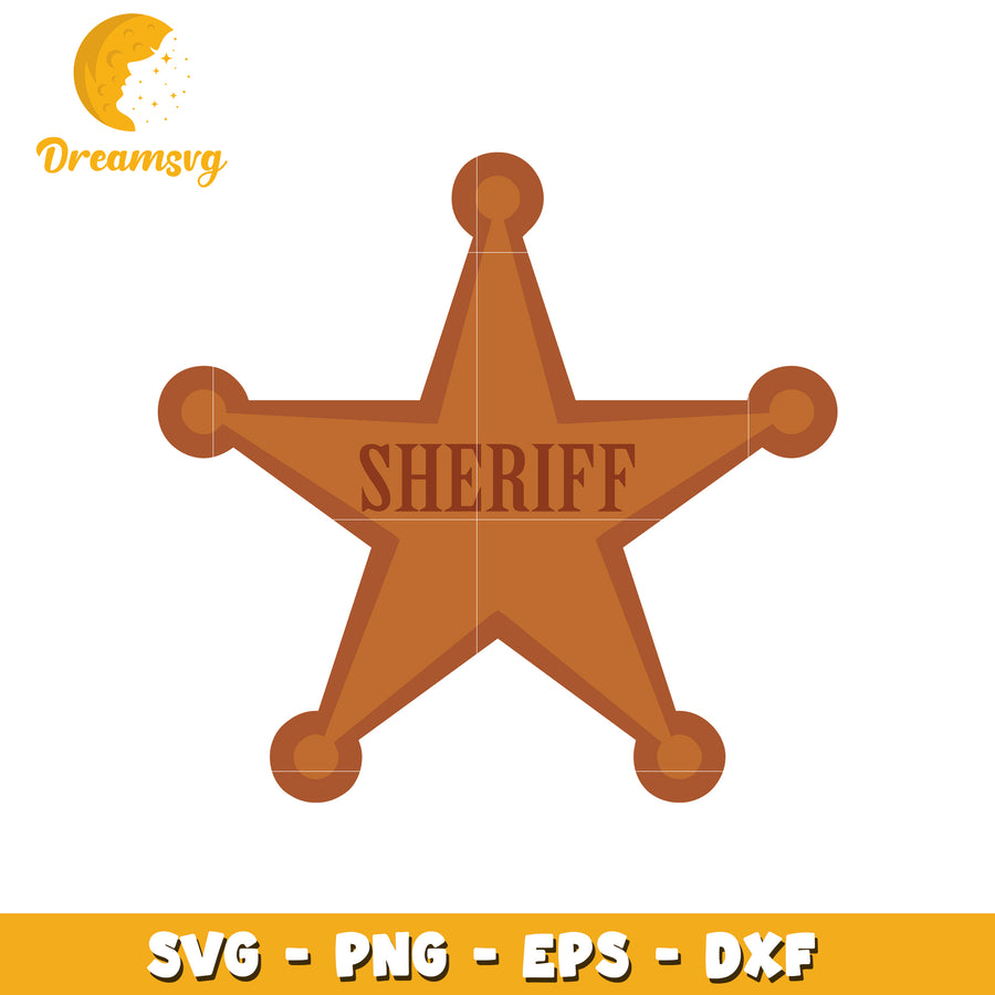 Sheriff Star SVG PNG EPS DXF Cut File