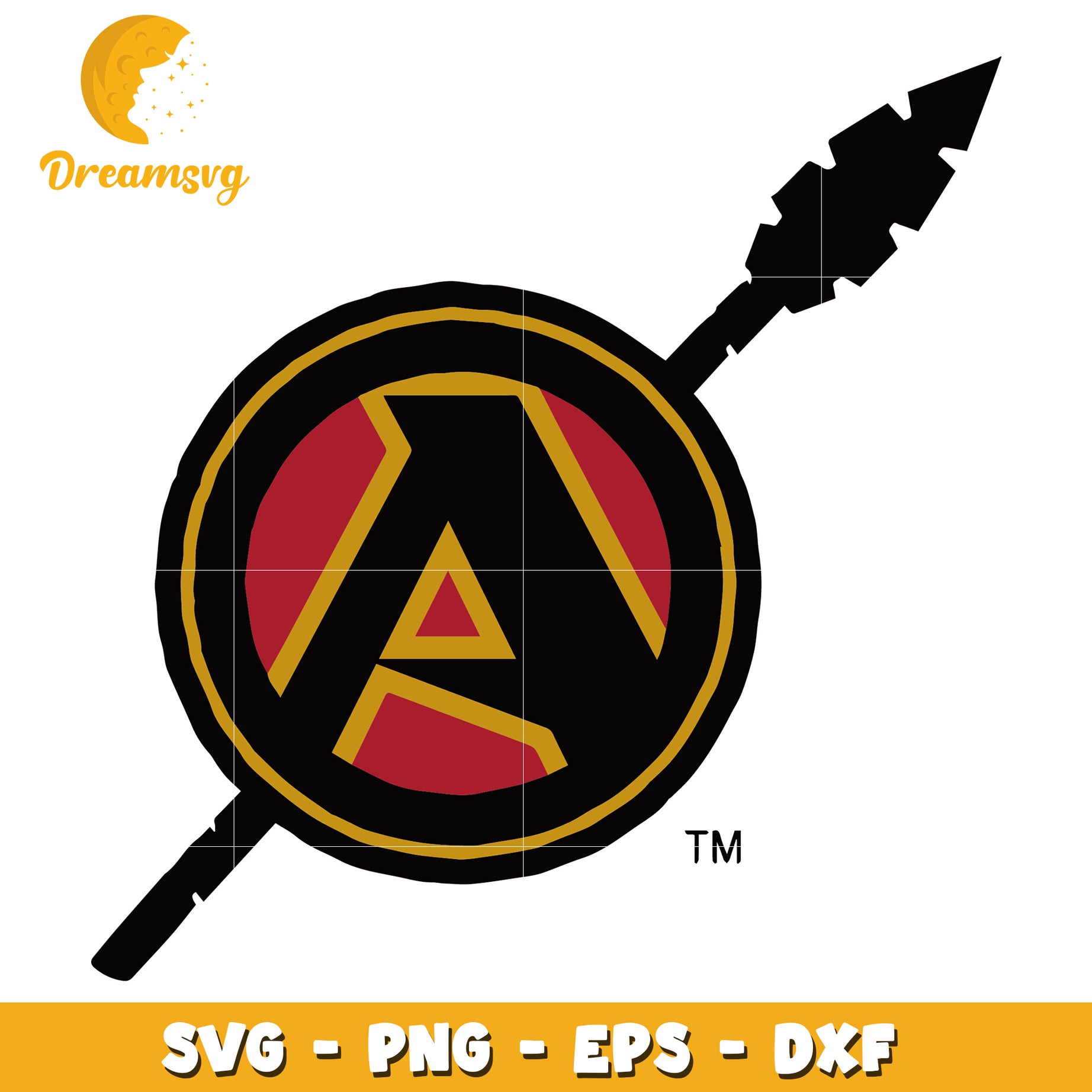 Shield Spear Logo SVG PNG EPS DXF