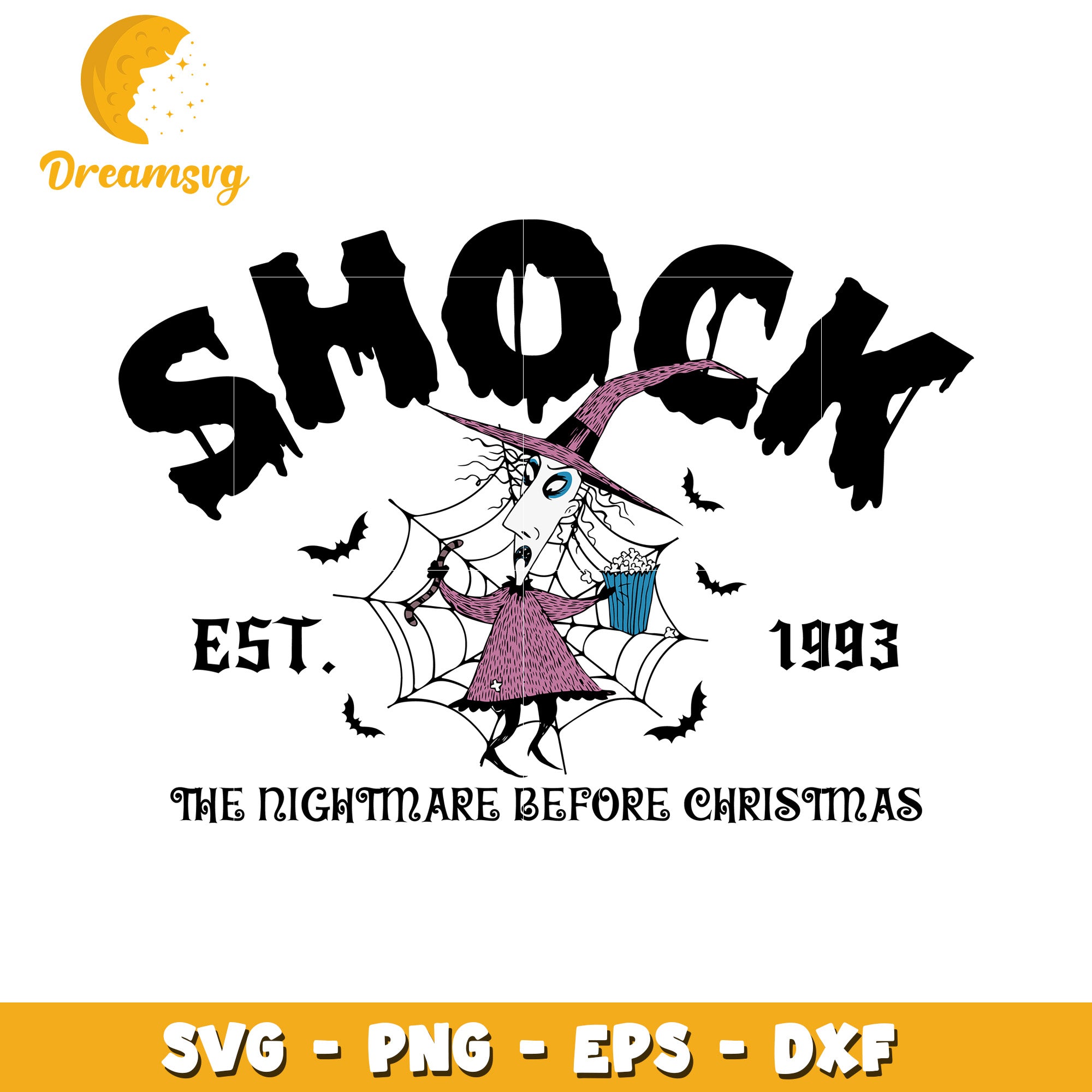 Shock nightmare before Christmas svg, Halloween movies characters svg