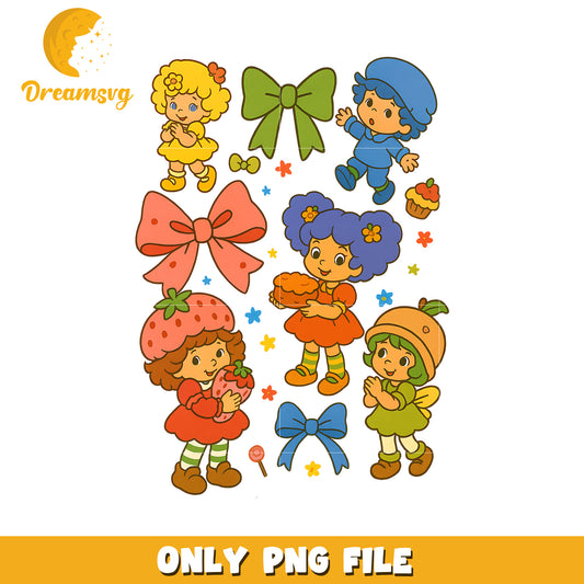 Shortcake and friends png, strawberry shortcake png, american greetings png