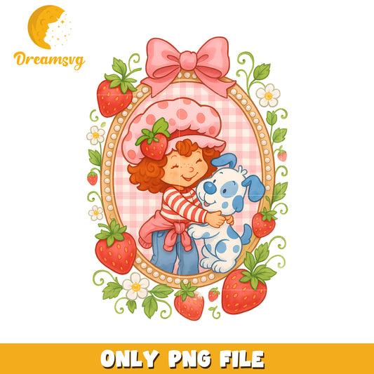 Shortcake and her dogs png, strawberry shortcake png, american greetings png