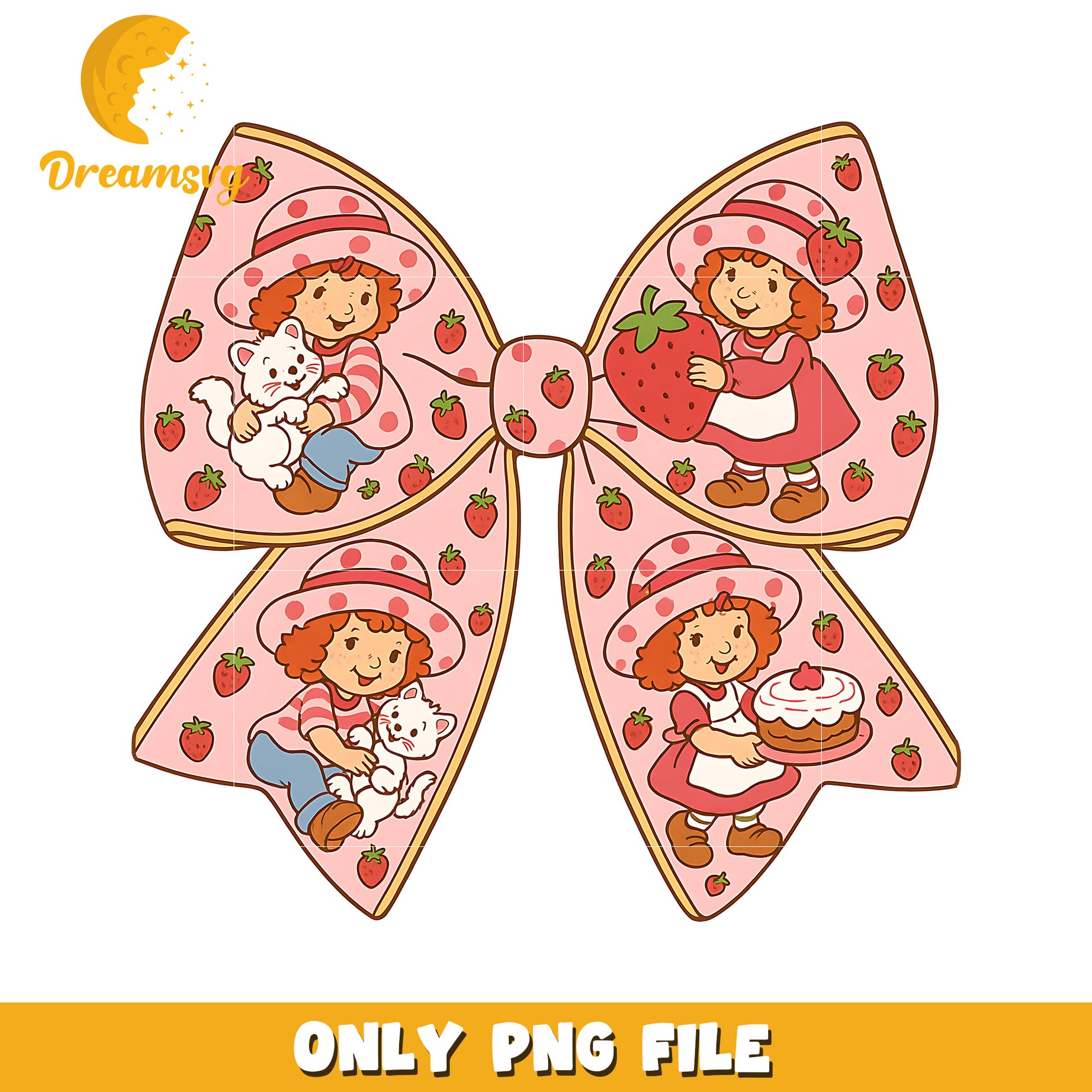 Shortcake strawberry bowtie png, strawberry shortcake png, american greetings png