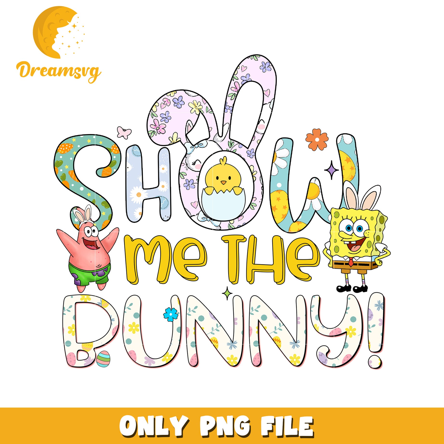 Show me the bunny png, easter eggs png, SpongeBob SquarePants png