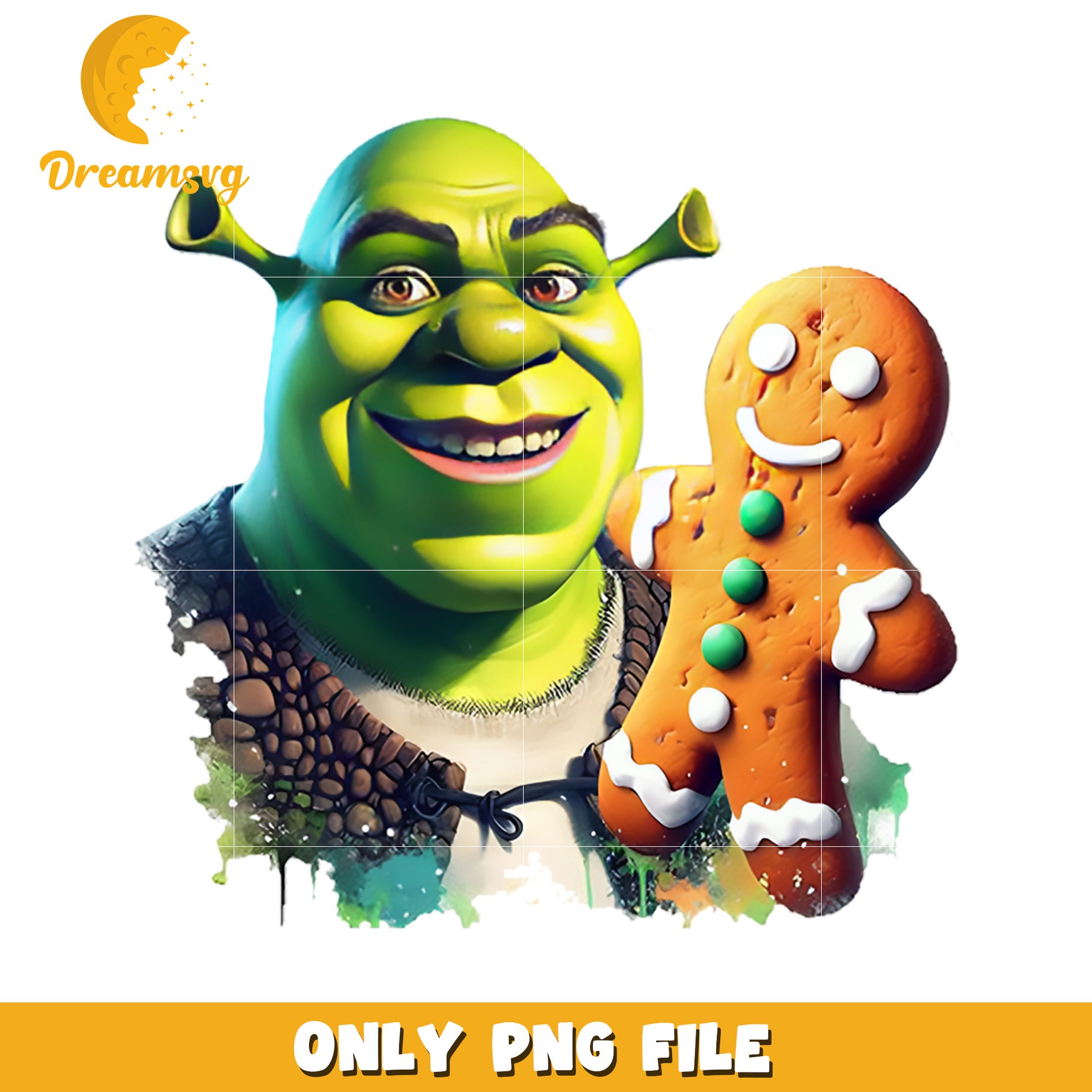 Shrek and ginger cookie png, shrek and fiona png, disney shrek png
