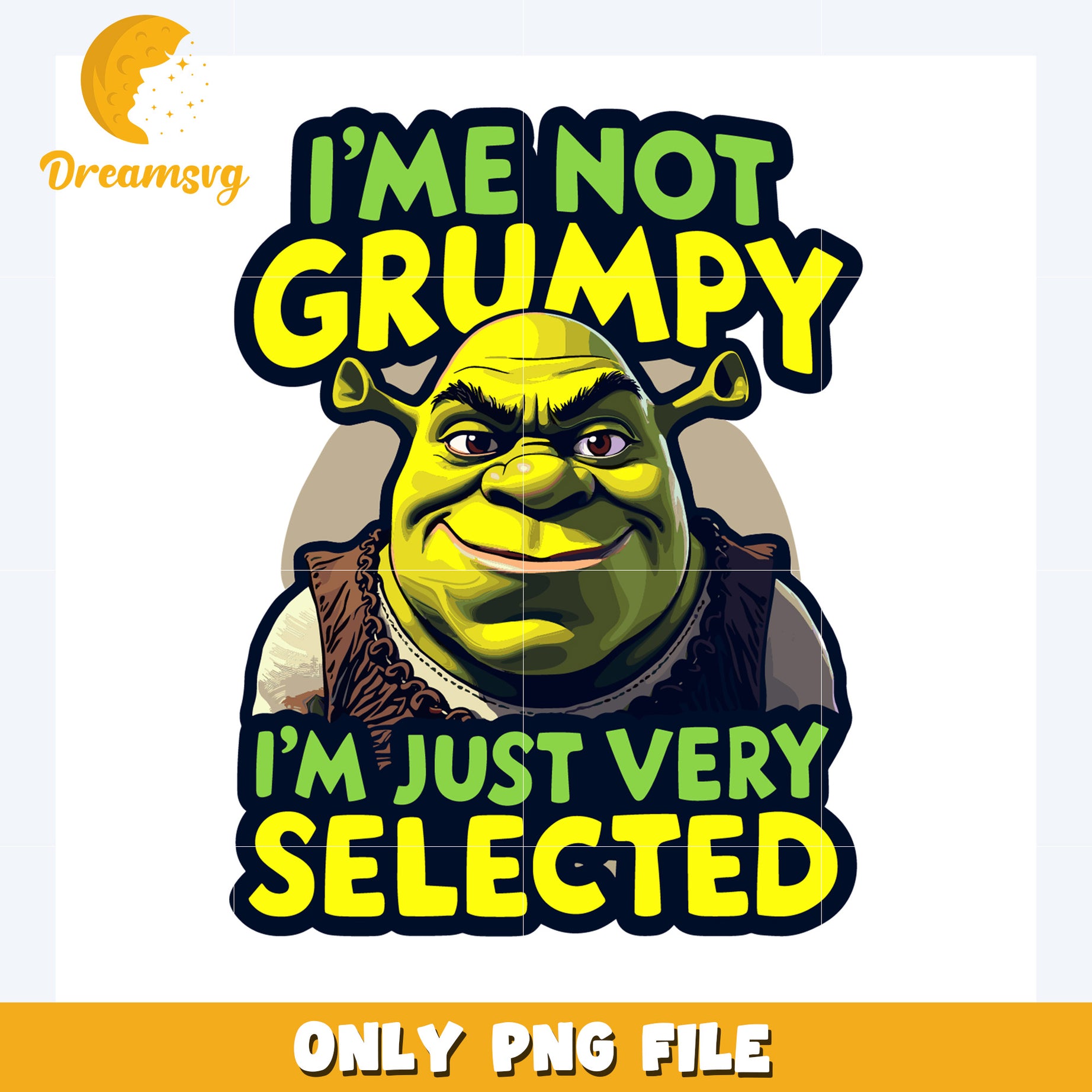 Shrek ime not grumpy png, disney quotespng, disney cartoons png