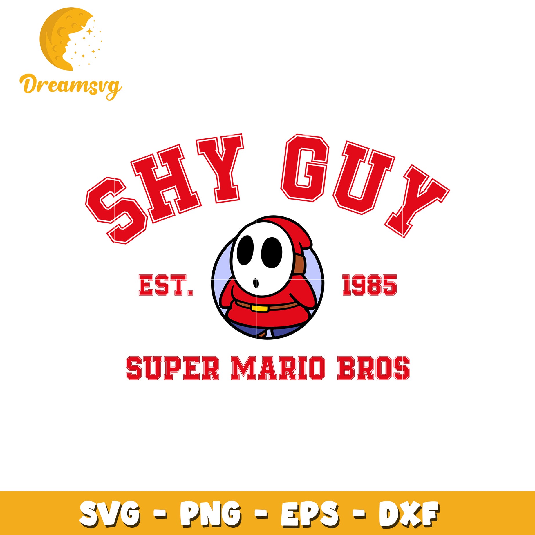 Shy Guy SVG PNG EPS DXF Super Mario Bros