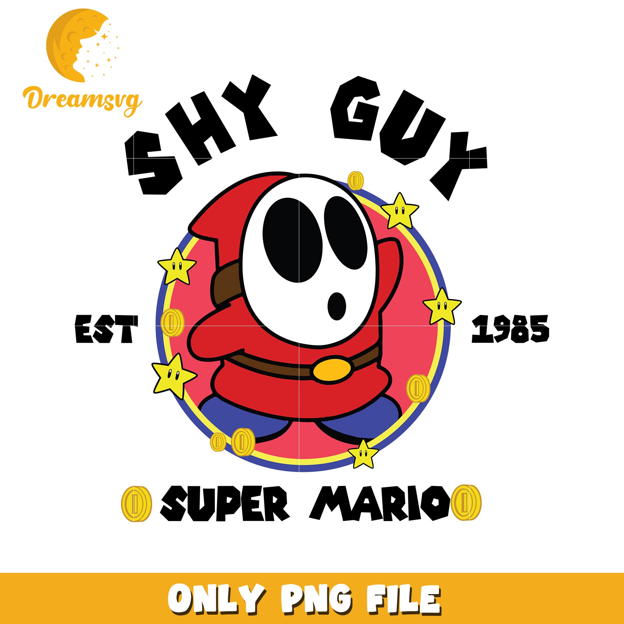 Shy guy super mario est 1985 png, super mario characters png, vintage mario design png