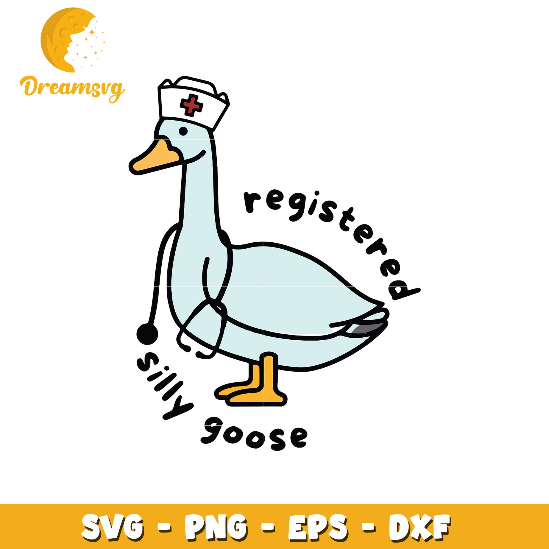 Silly Goose Nurse SVG, PNG, EPS, DXF