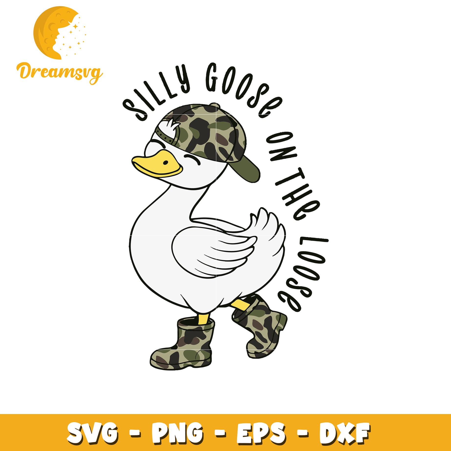 Silly Goose On The Loose SVG Cut File