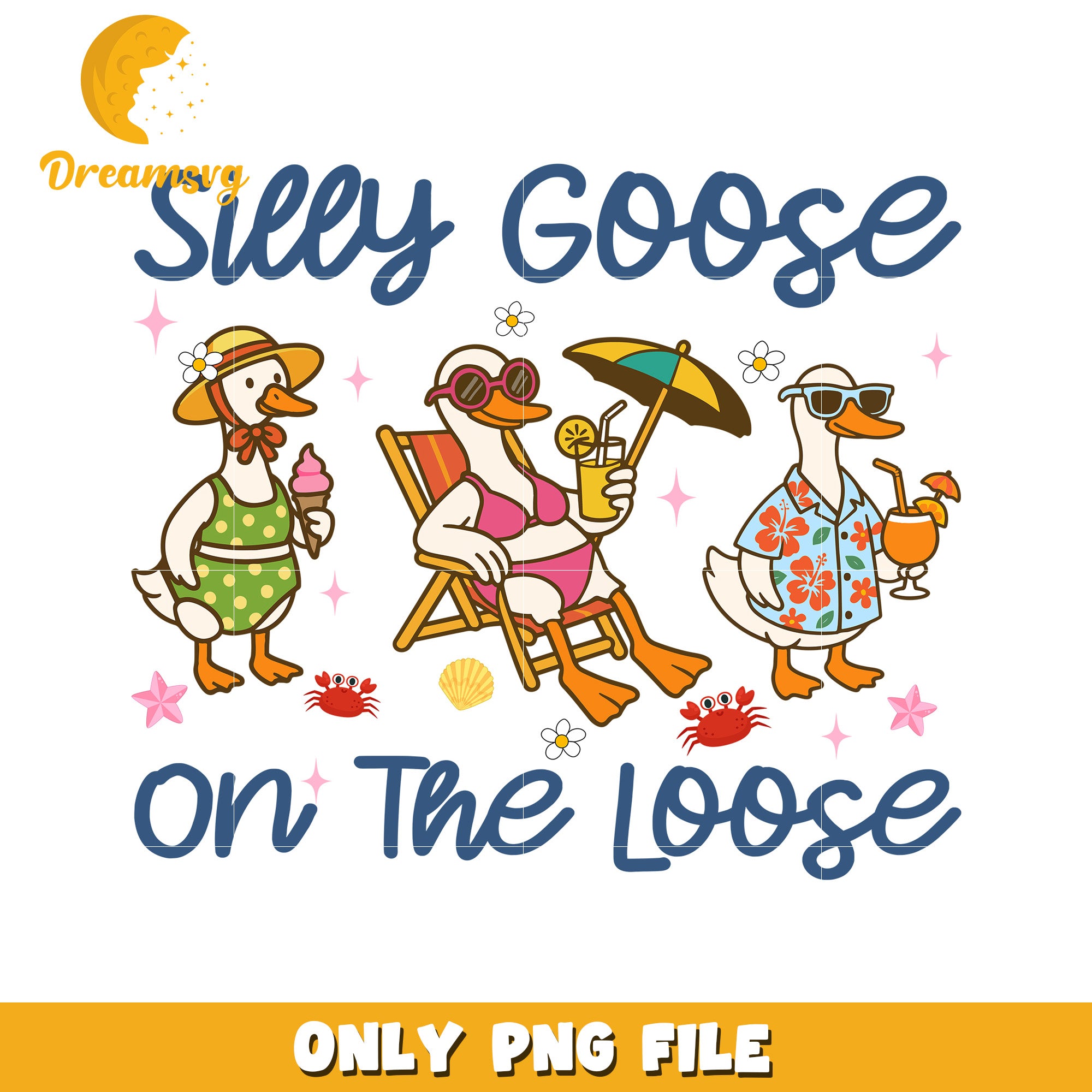 Silly goose on the loose png, funny goose png, playful bird png
