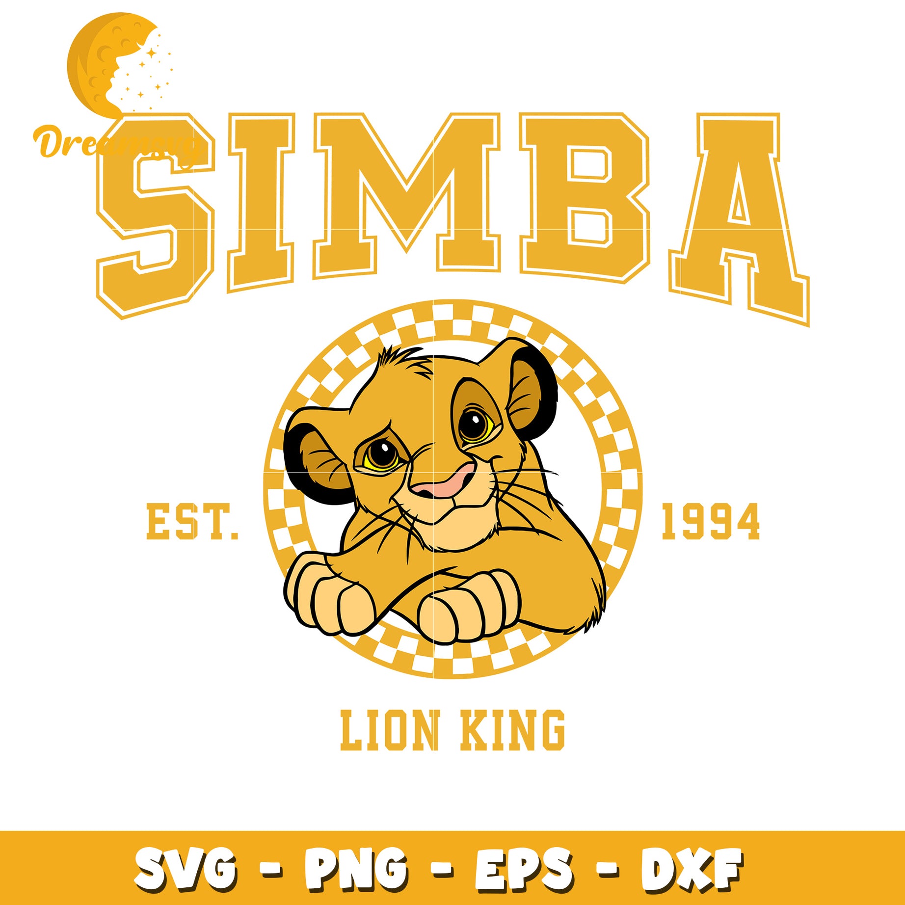 Simba Lion King SVG PNG EPS DXF