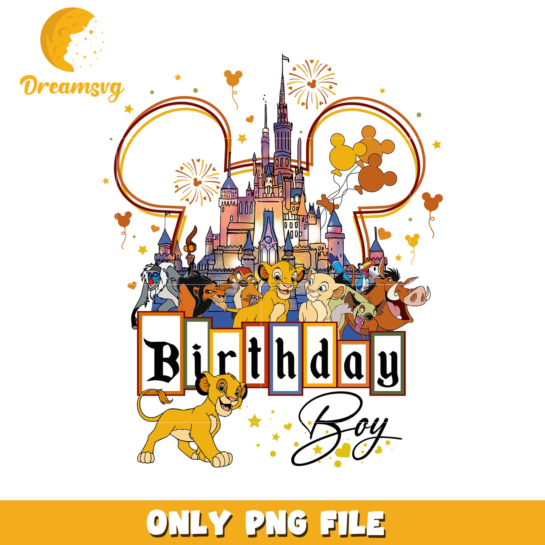 Simba birthday boy png, lion king birthday png, disney simba png