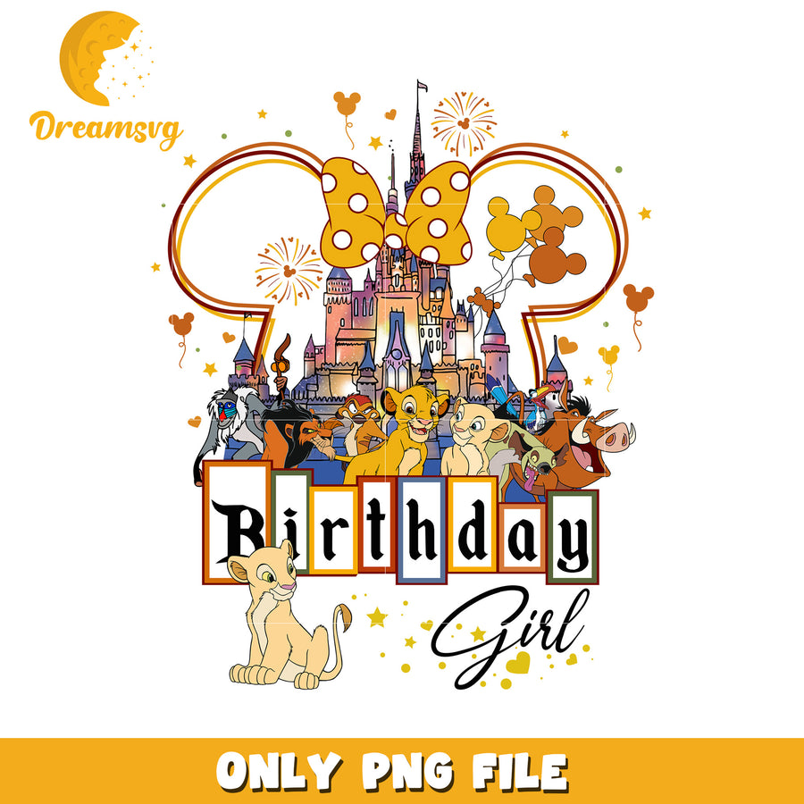 Simba birthday girl png, lion king birthday png, disney simba png
