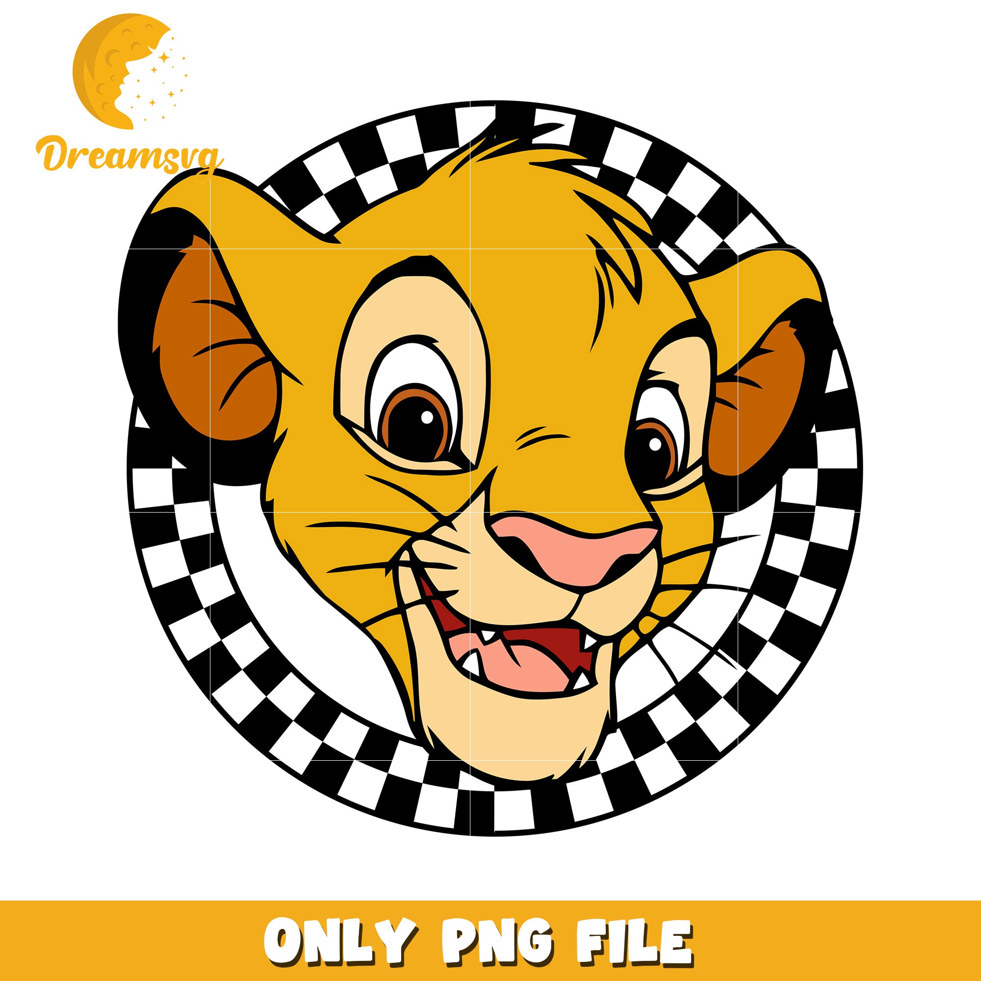 Simba head design png, lion king simba png, simba face png