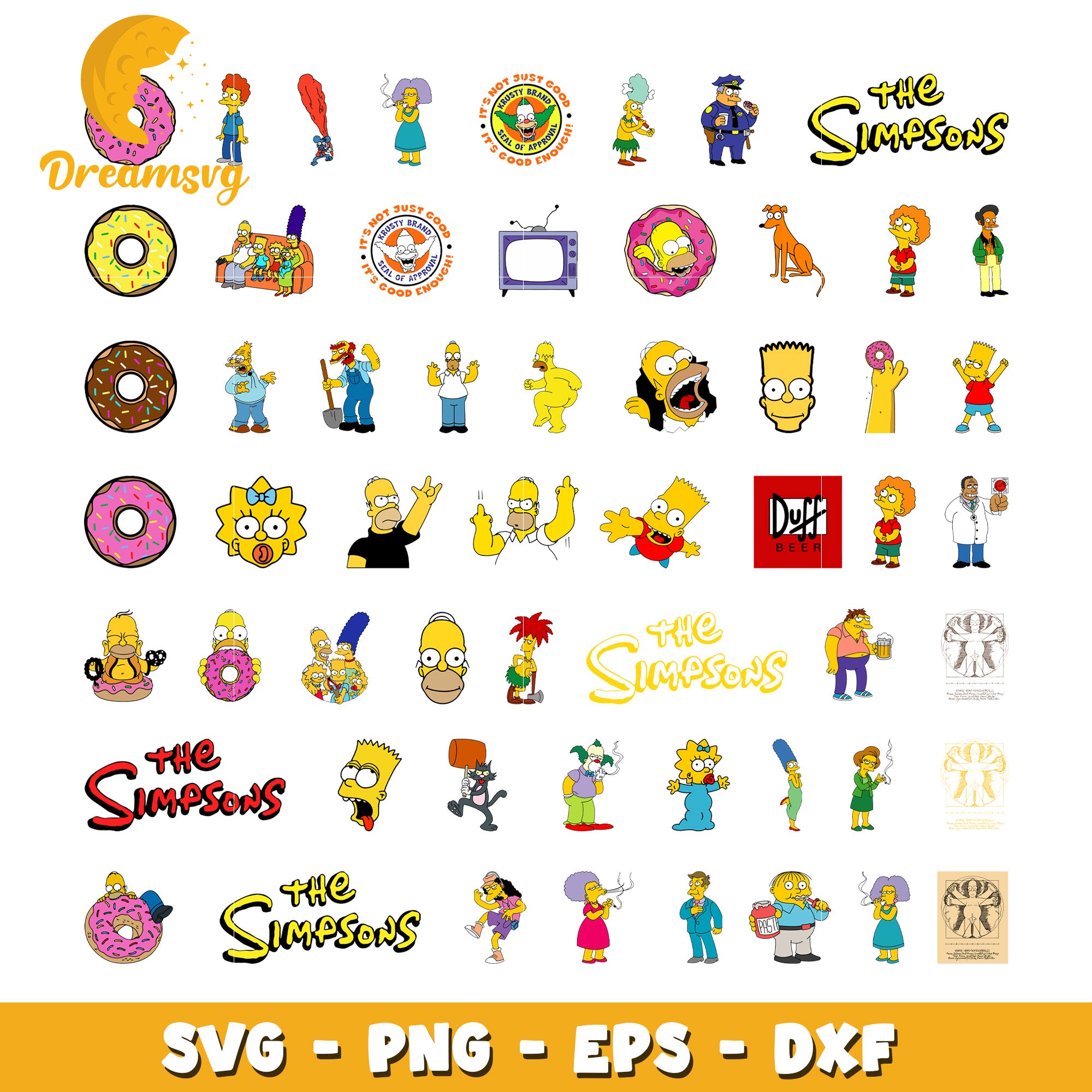 The Simpson characters bundle svg, the simpsons movie​ svg