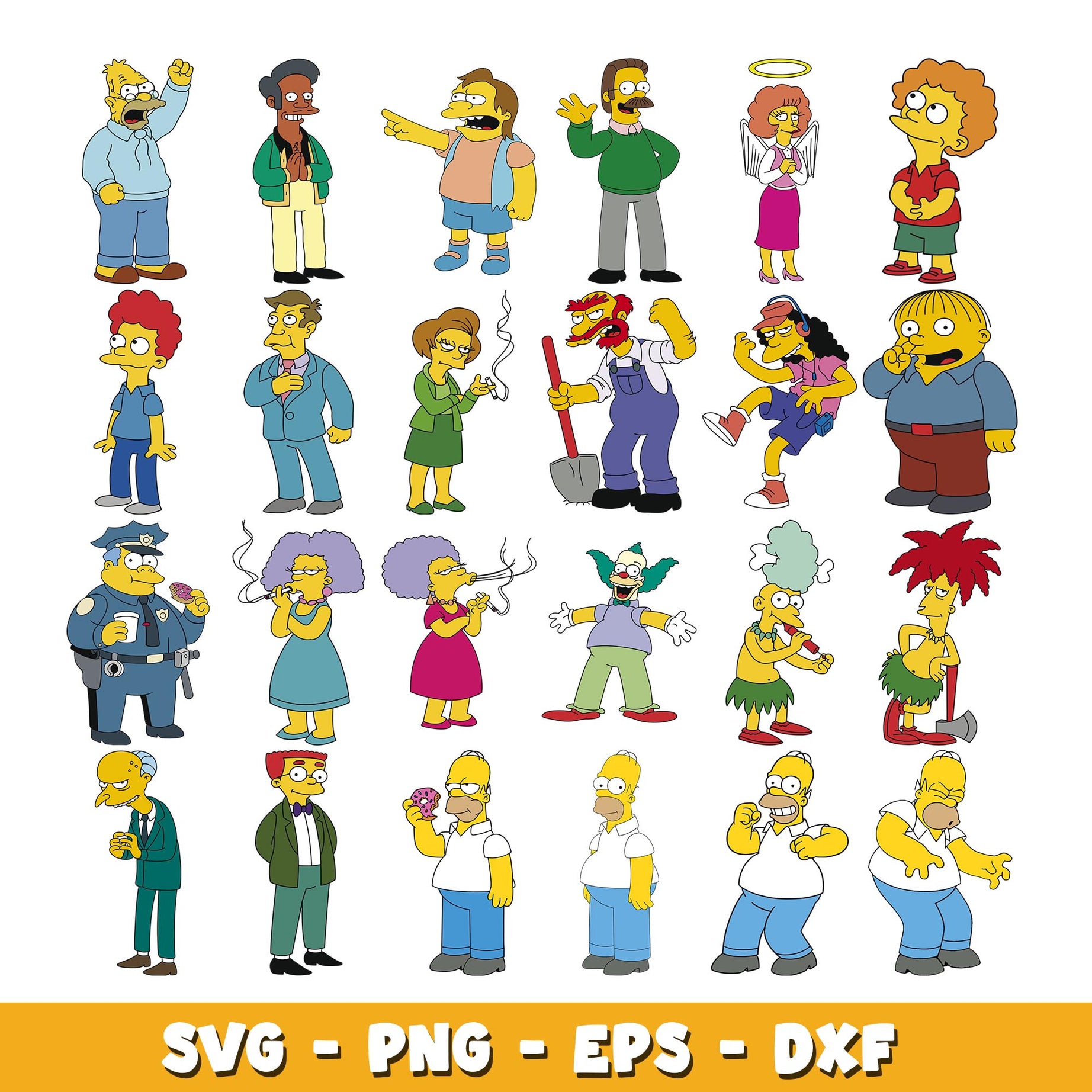 Vector Simson Simpsons Characters svg, The Simpsons bundle svg, cartoon svg ...