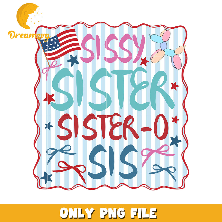 Sissy sister png, sibling love png, funny sister png