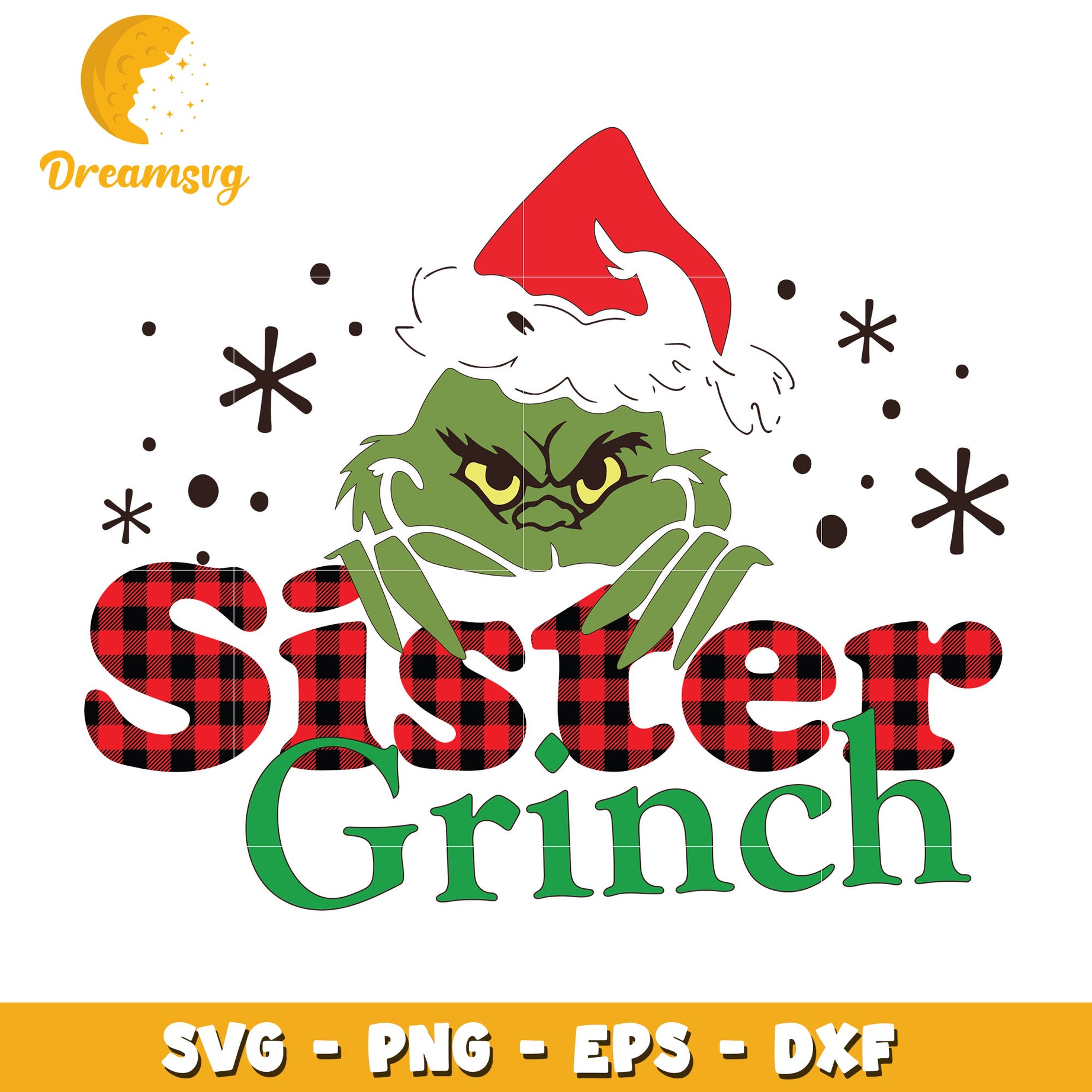 Sister Grinch svg, Grinch santa hat svg, christmas svg