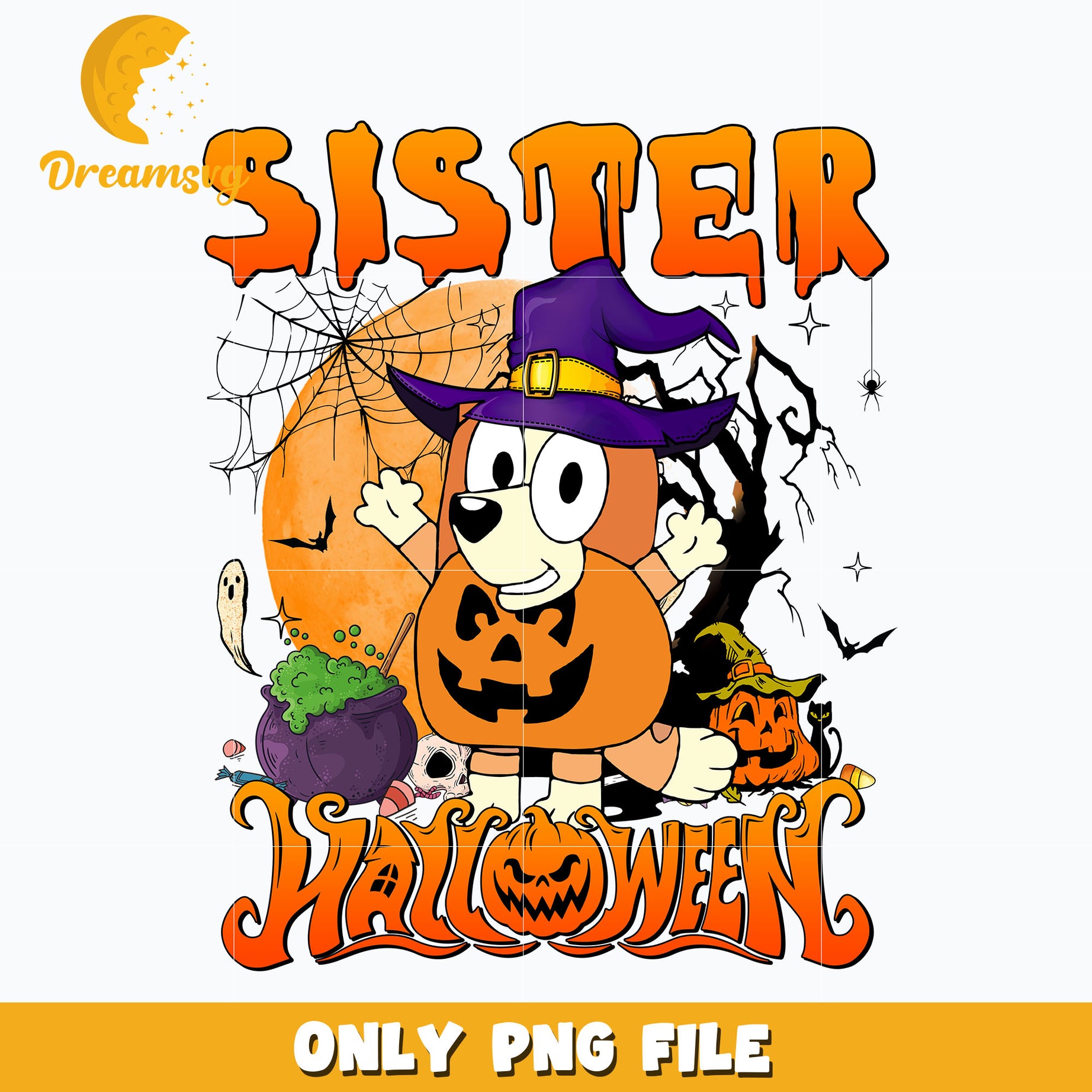 Sister bluey halloween png