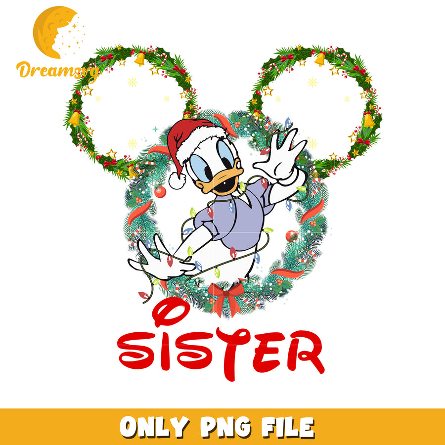 Sister daisy png, festive disney png, winter wonderland png