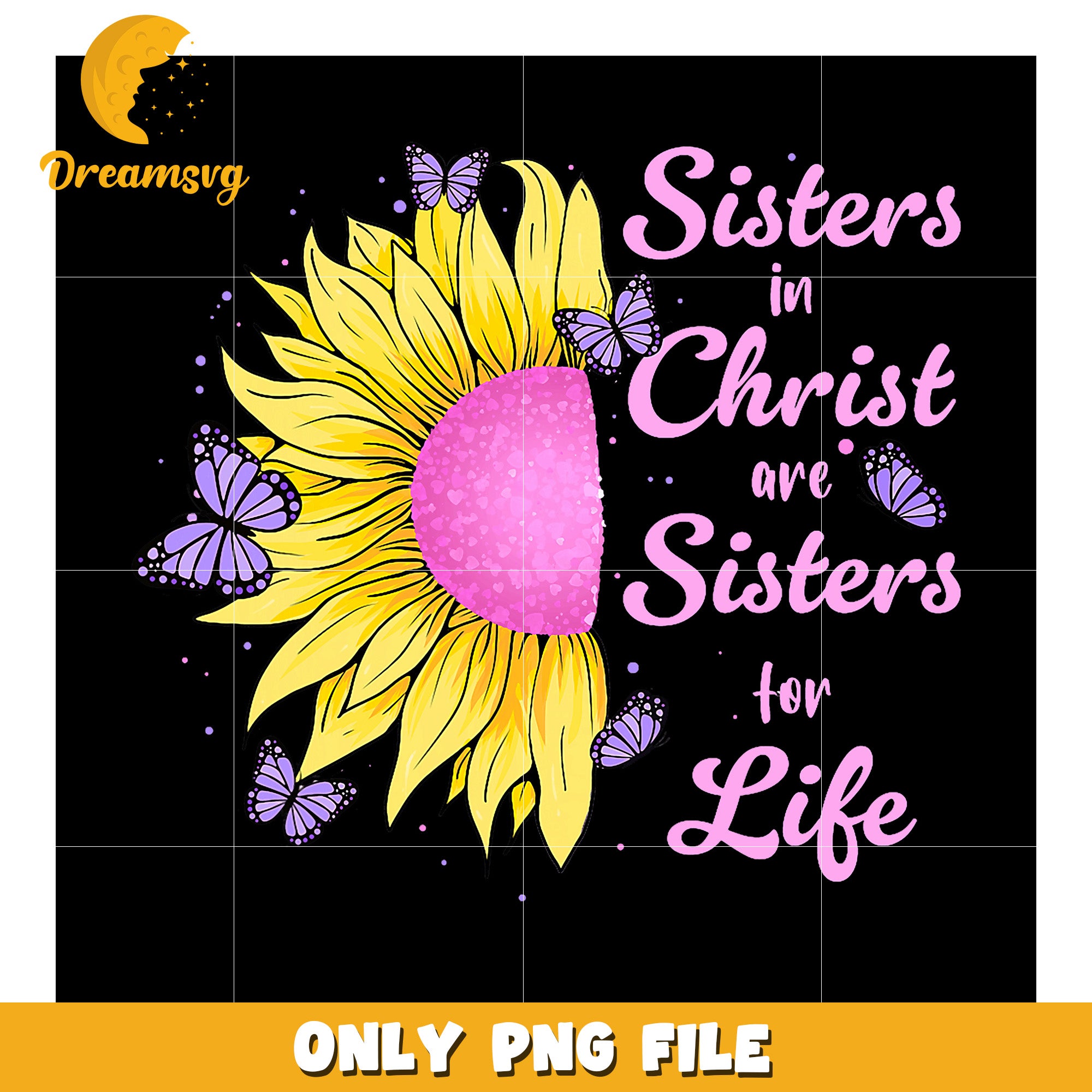Sisters in Christ Sunflower PNG