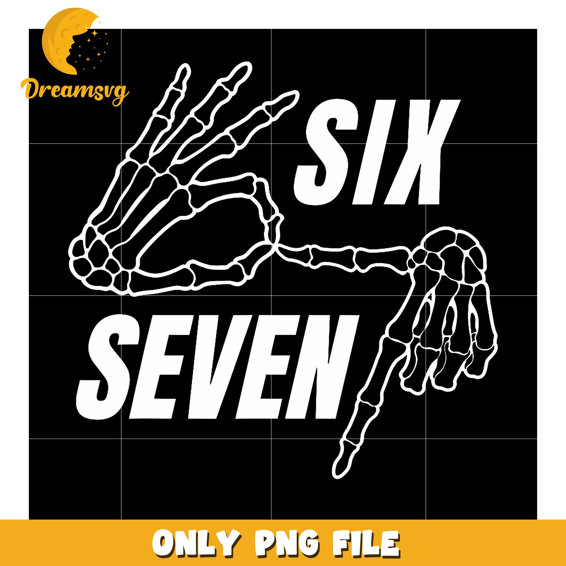 Six Seven 6 7 Meme Funny Skeleton Hands png, funny jokes​ png, halloween png