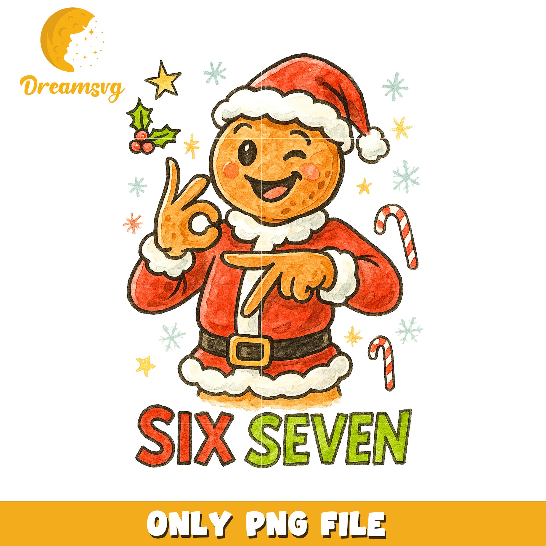 Six seven ginger png, christmas story png, christmas cartoon png