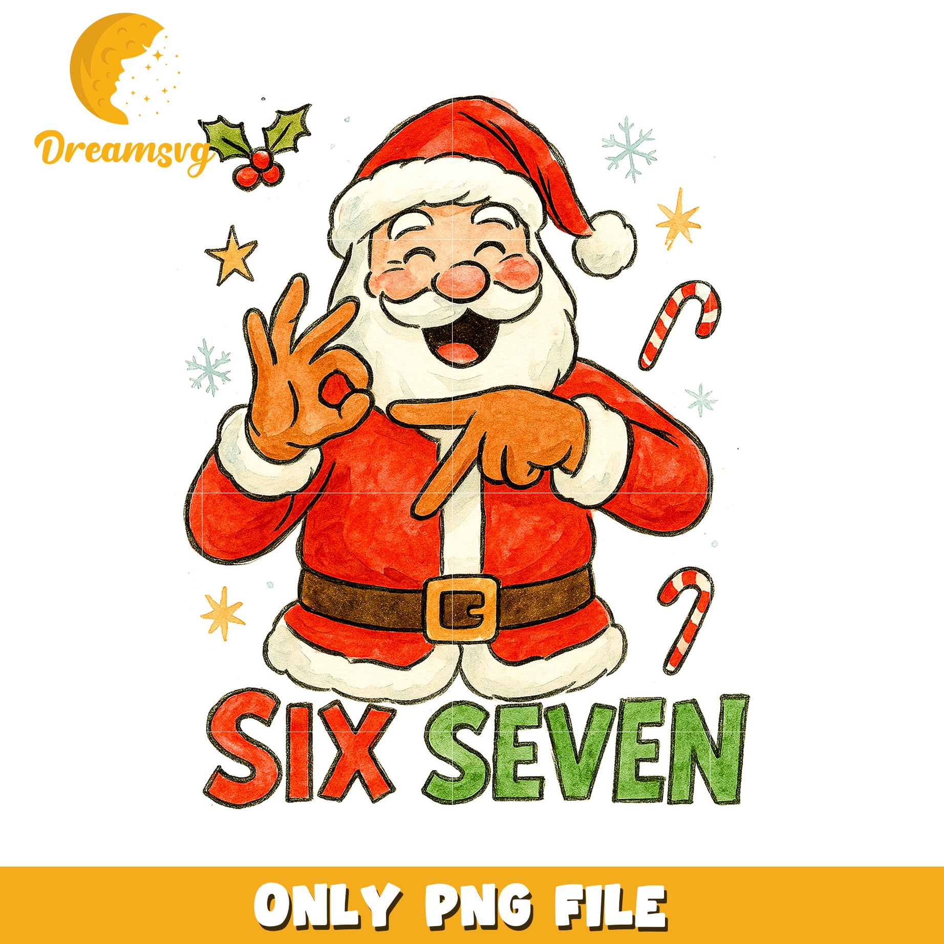 Six seven santa png, christmas story png, christmas cartoon png