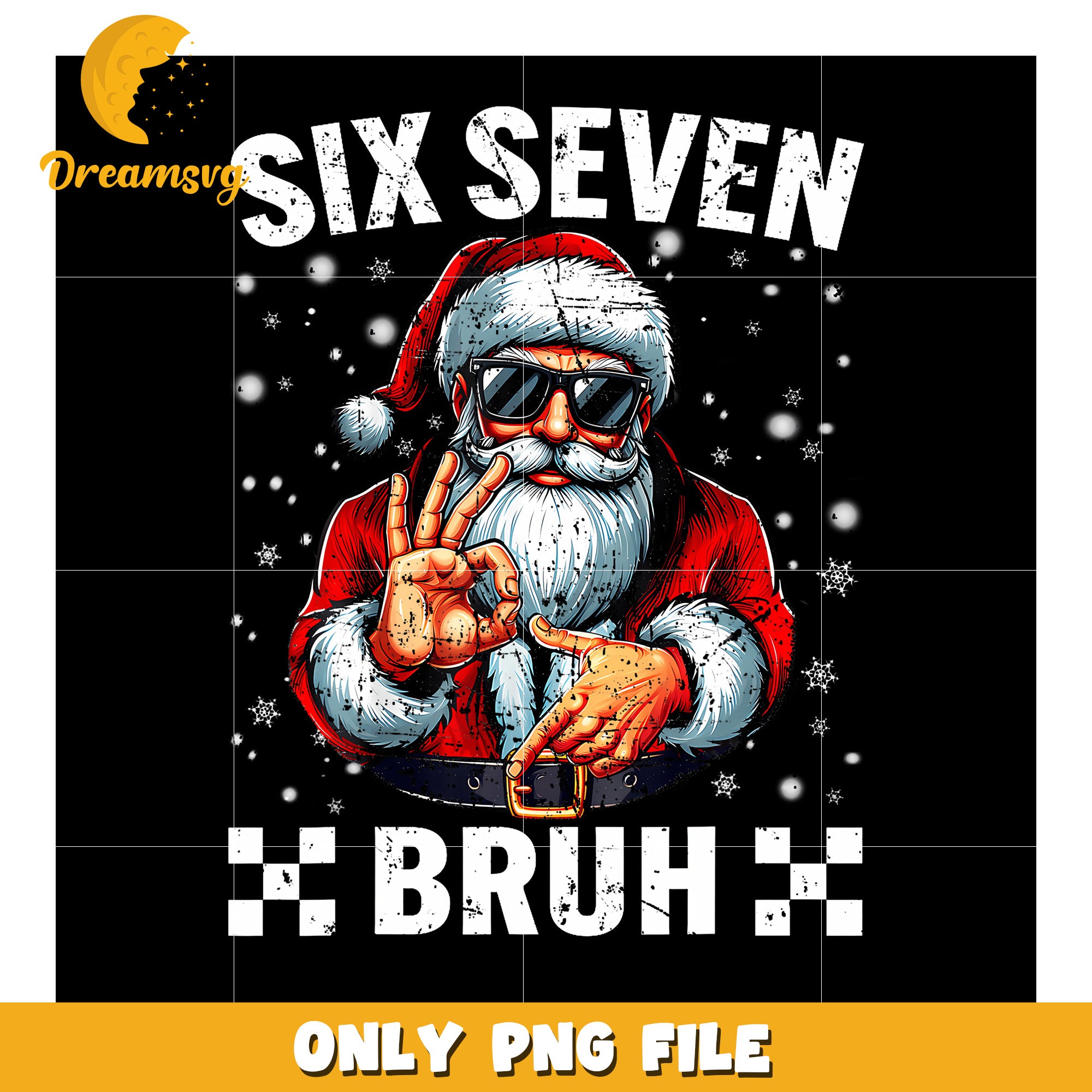 Six seven santa png, funny santa png, trending quotes png
