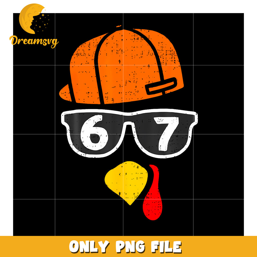Six seven turkey png, funny saying png, funny memes png