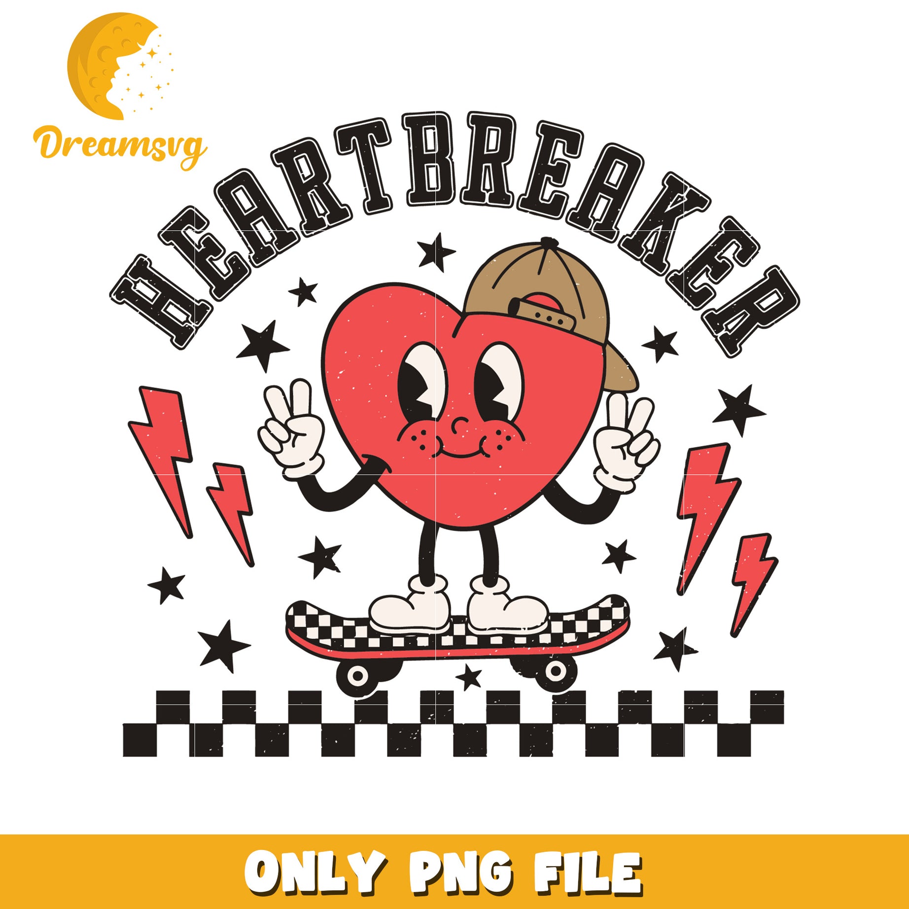 Skateboarding Heartbreaker PNG