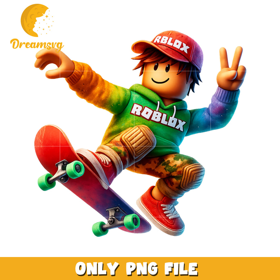Skating boy roblox png, roblox fan art png, roblox design png
