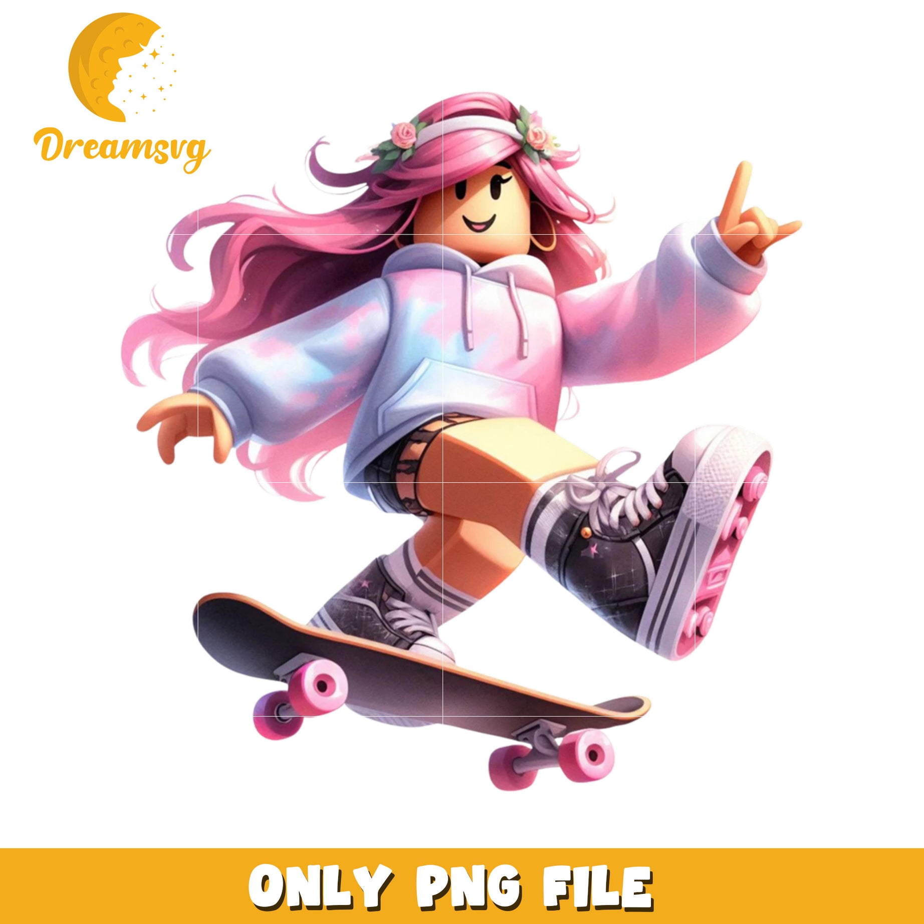 Skating girl png, rolox games png, roblox characters png