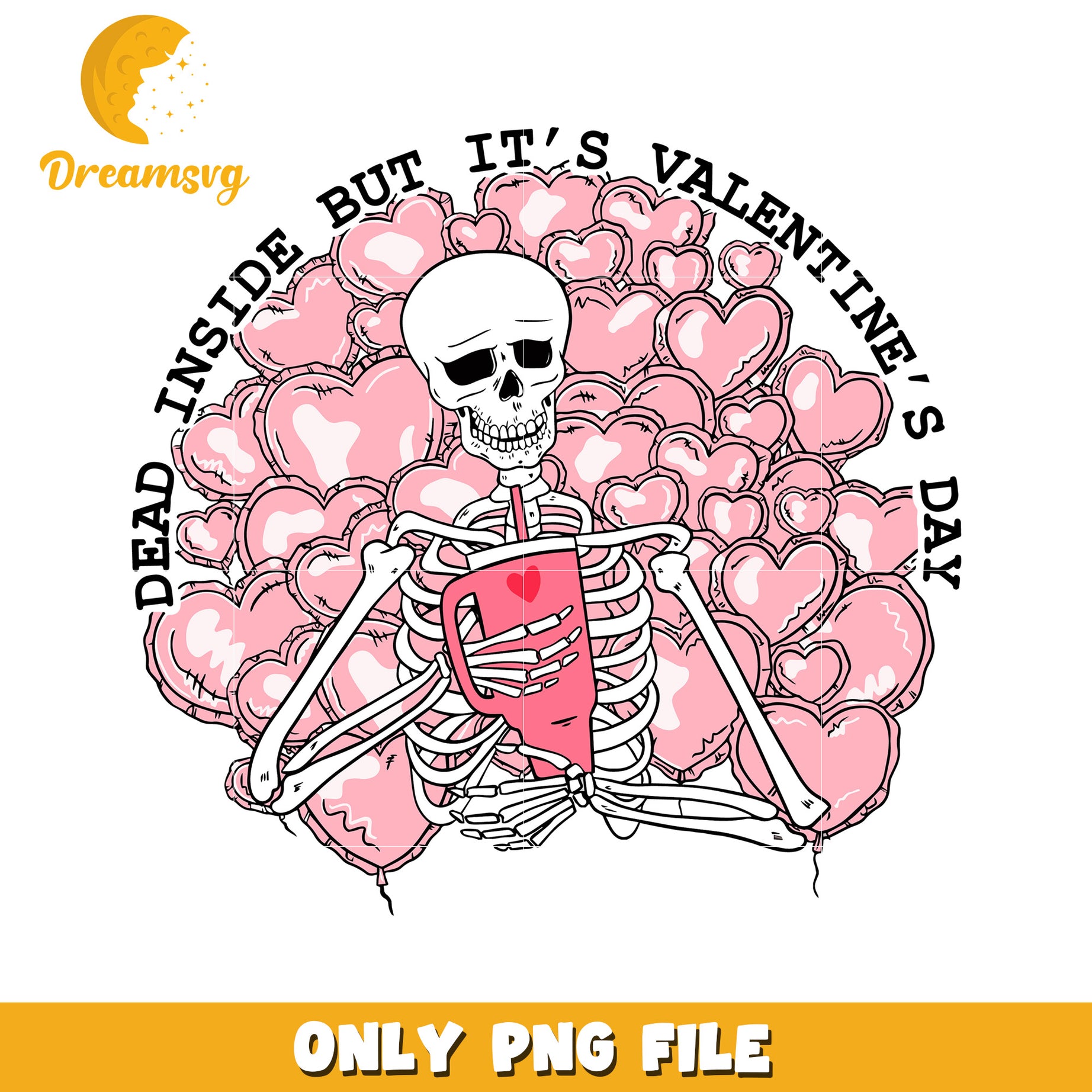 Skeleton Valentines Day PNG